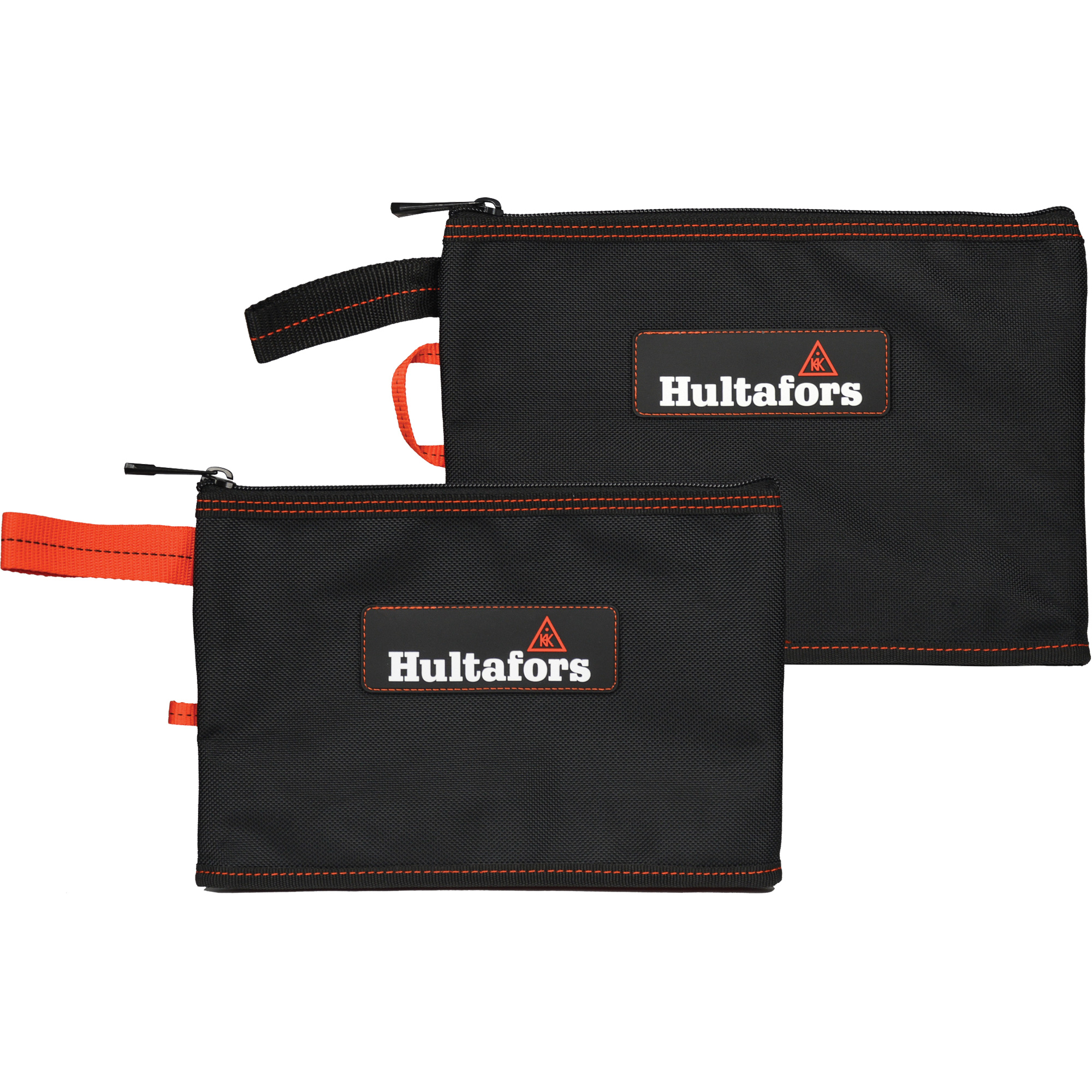 Sac à fermeture éclair polyvalent, Polyester balistique, Noir/Rouge