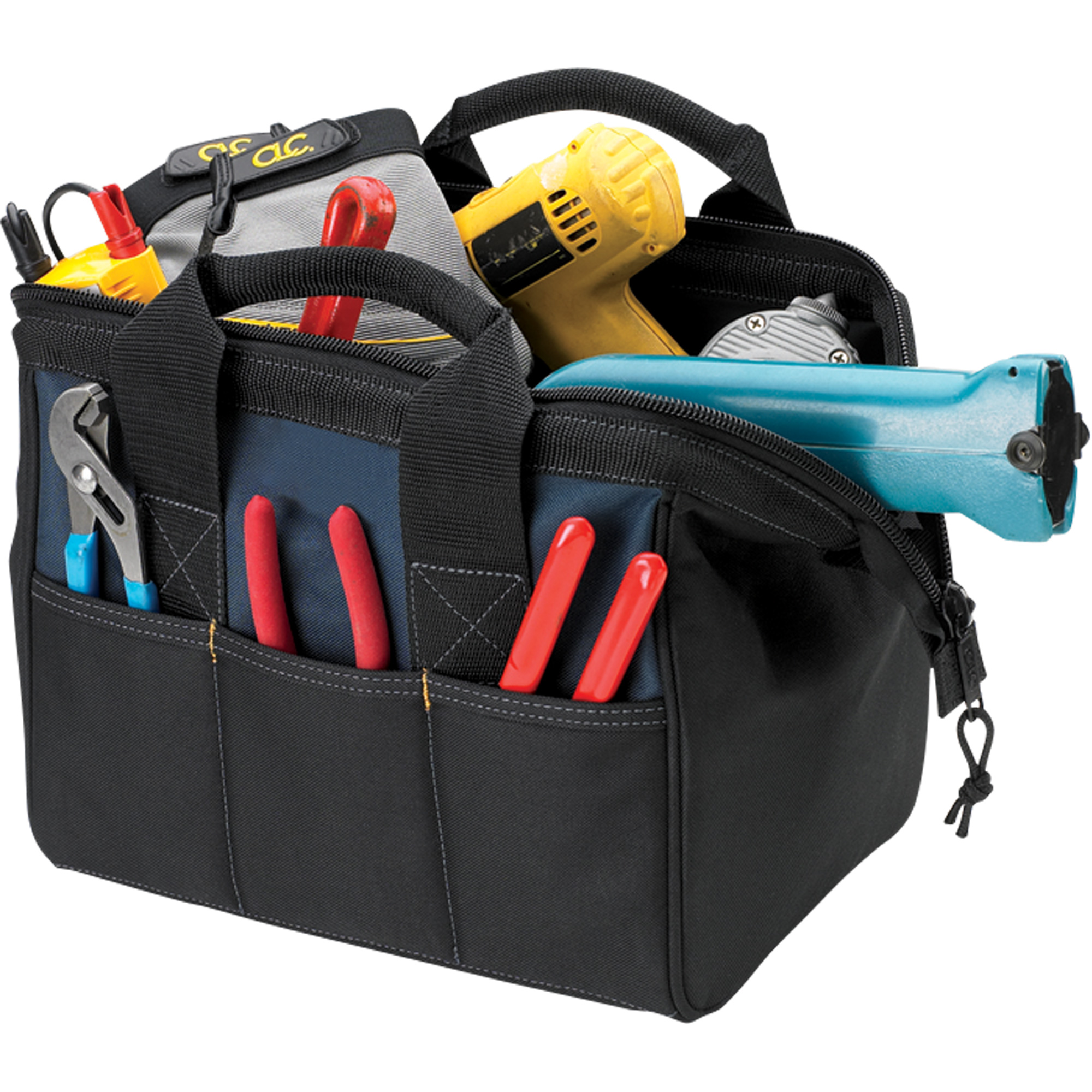 Sac à outils BIGMOUTHMD, Polyester, 23 pochettes, Noir