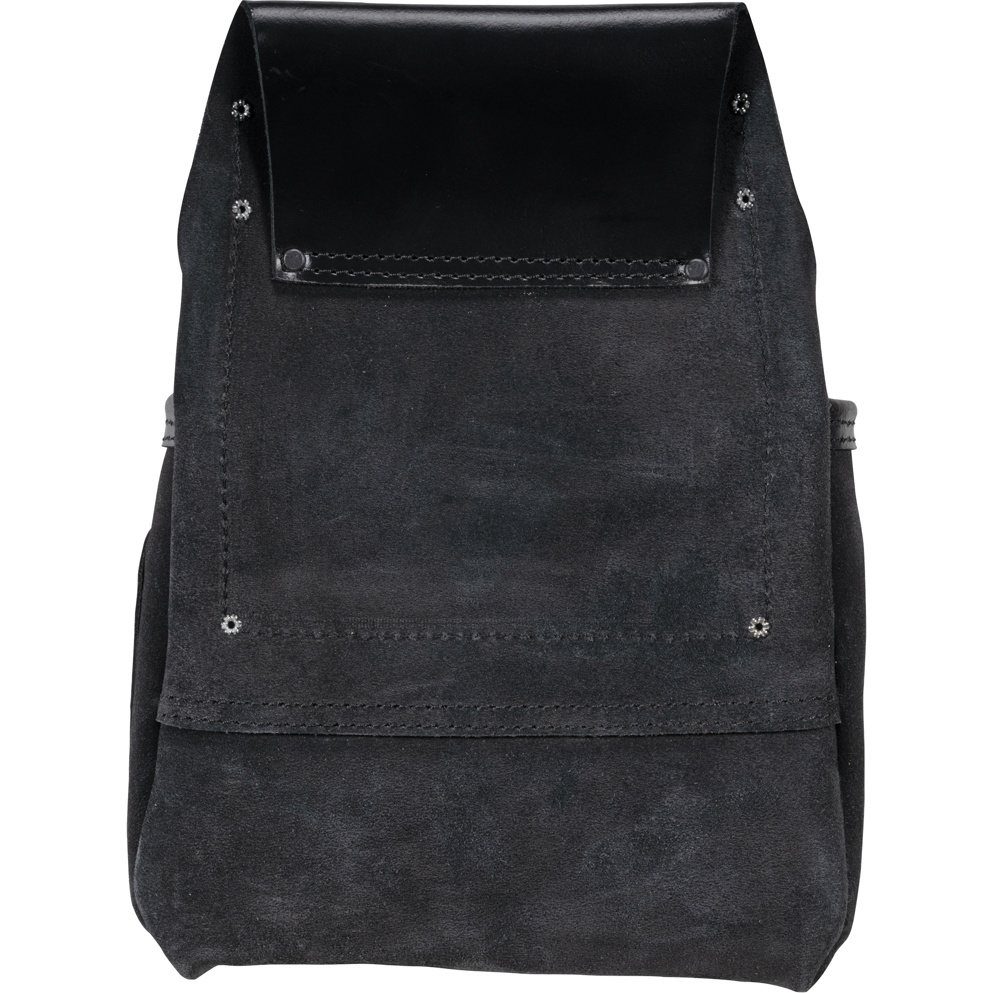 Sac robuste Phantom pour clous et outils, Cuir, 10 pochettes, Noir – Image 2