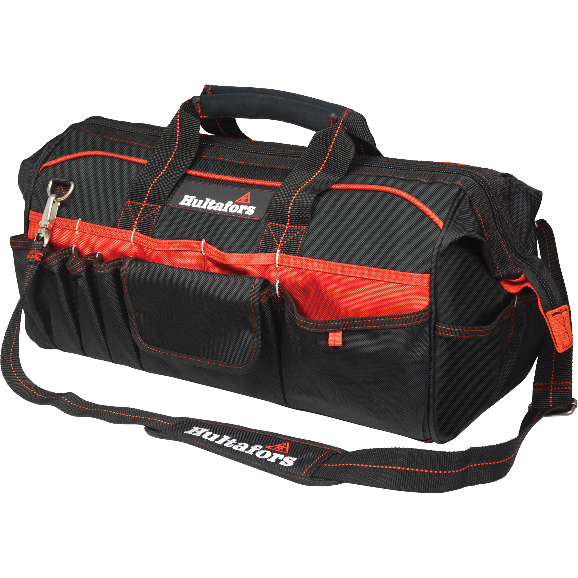 Sacs à outils pour ouvrier 20", Polyester balistique, Noir/Rouge