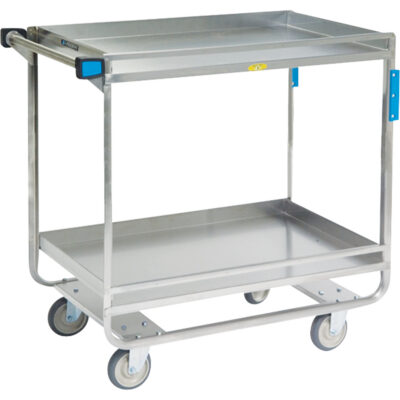 Chariots avec barres de retenue, 2 Tiers, 23" la x 37-1/4" h x 38-5/8" p, Capacité 700 lb
