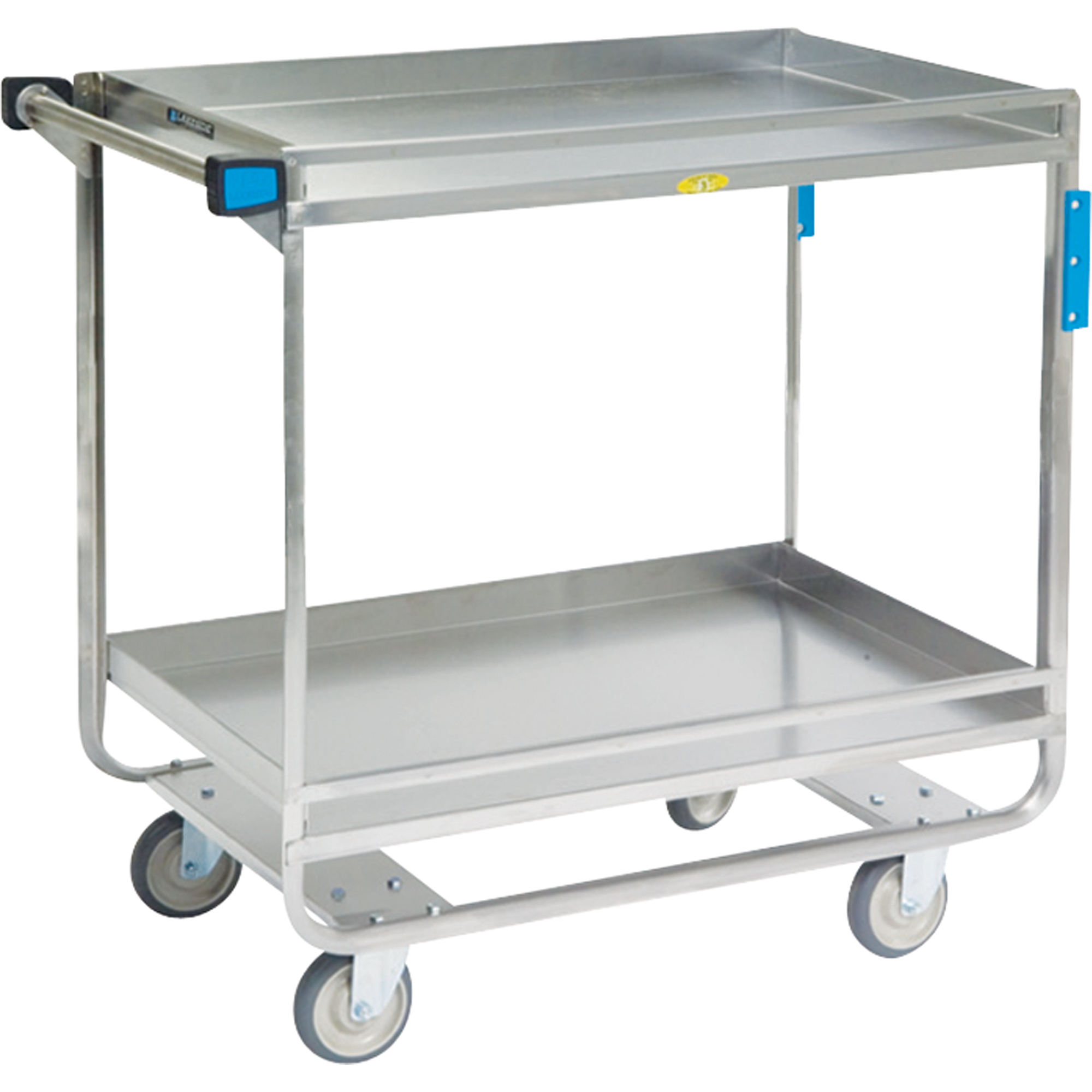 Chariots avec barres de retenue, 2 Tiers, 23" la x 37-1/4" h x 38-5/8" p, Capacité 700 lb