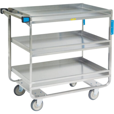 Chariots avec barres de retenue, 3 Tiers, 23" la x 37-1/4" h x 38-5/8" p, Capacité 700 lb