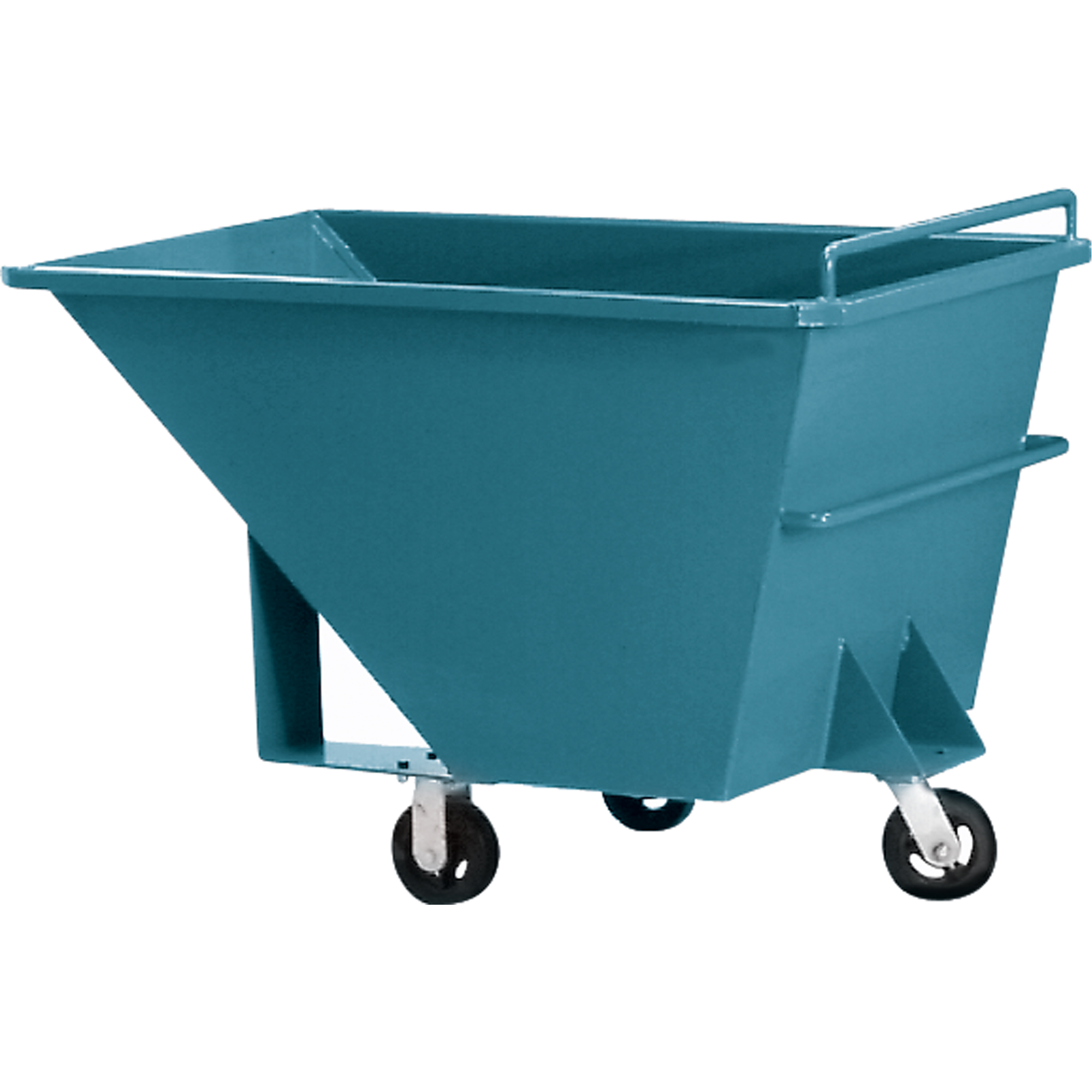 Chariot basculeur en acier, Acier, 1-1/2 vg³, Capacité de charge de 2000 lb