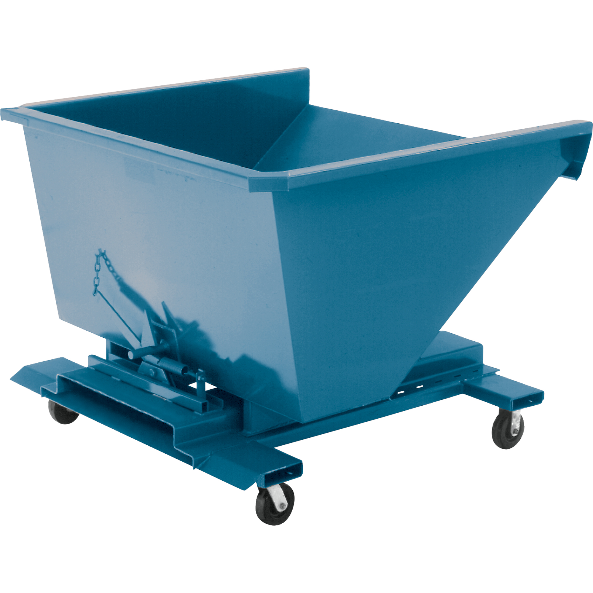 Conteneur autobasculeur, Acier, 5 vg³, Bleu