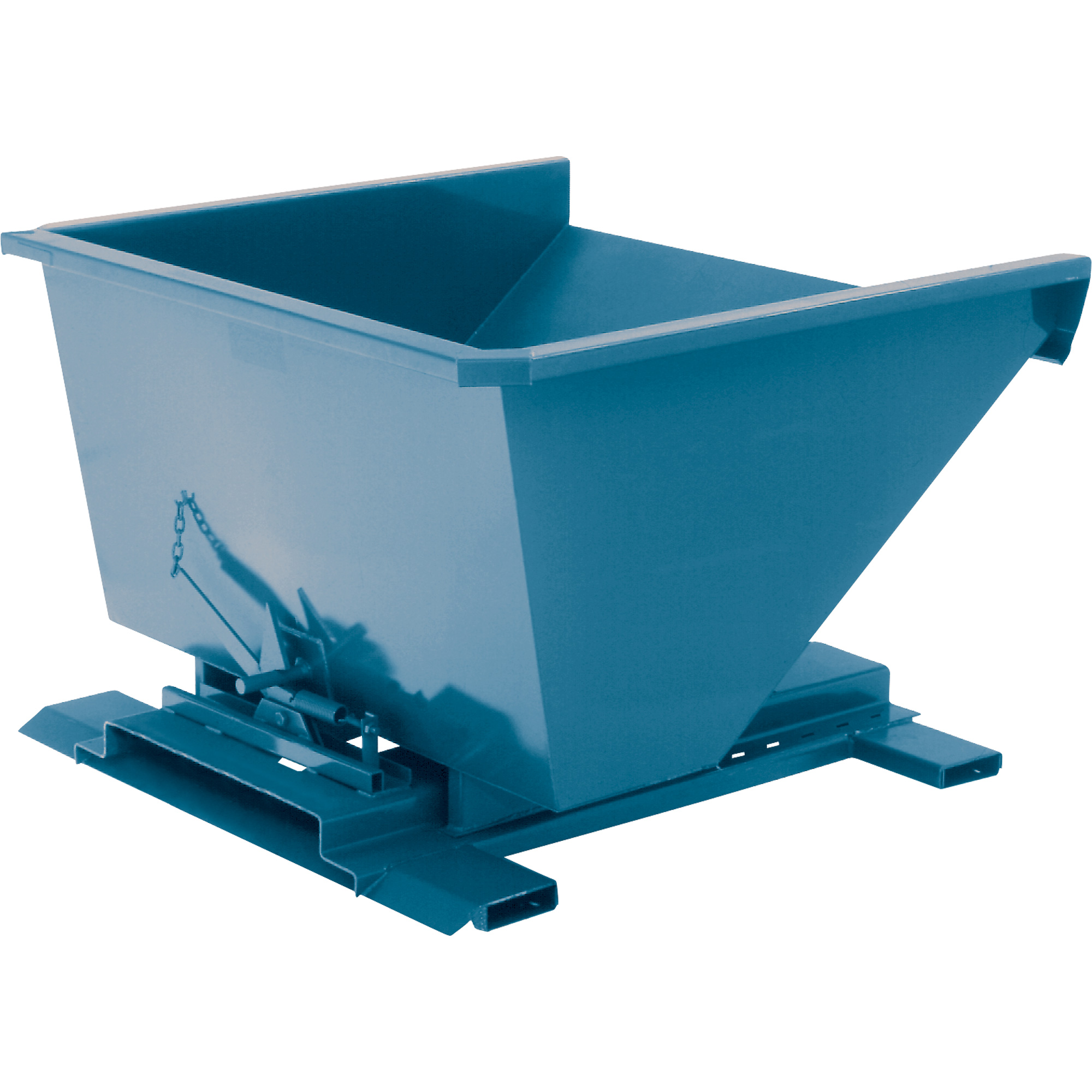 Conteneur autobasculeur, Acier, 3/4 vg³, Bleu