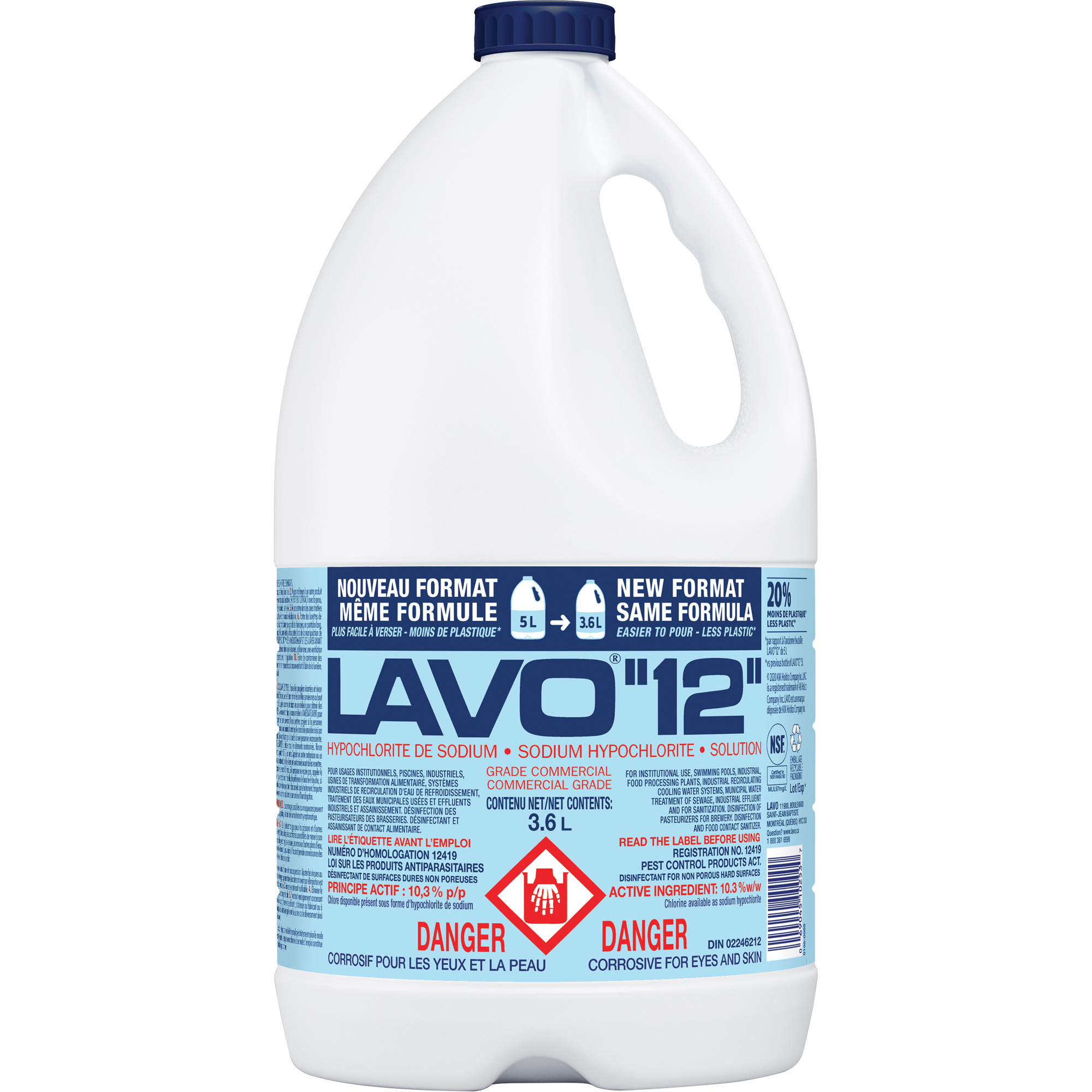Javellisant liquide, 3,6 L, Cruche