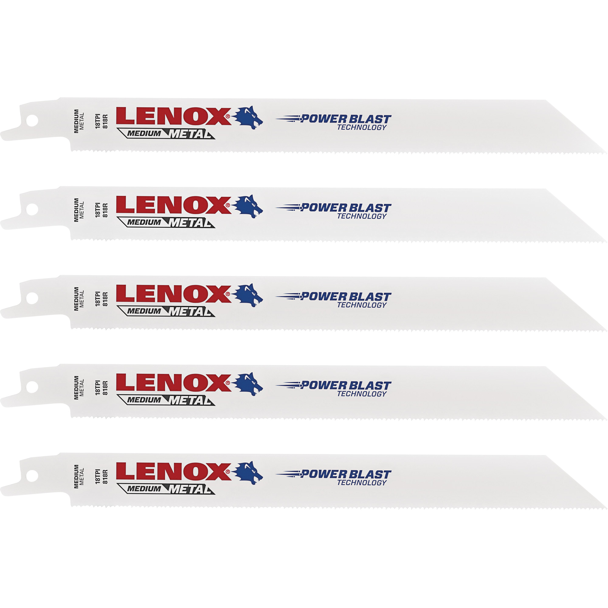 Lame de scie alternative, Bimétal, 18 Dents par pouce, 8" lo x 3/4" la