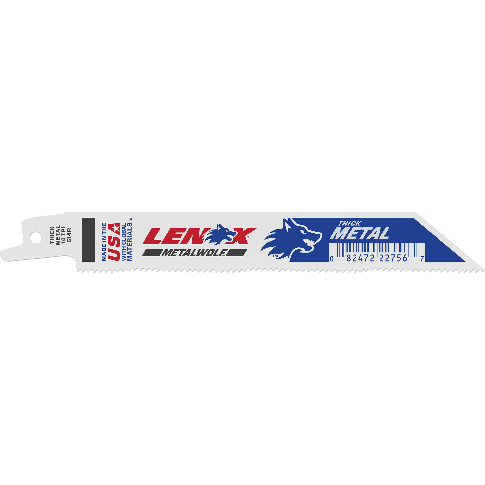 Lame de scie alternative LenoxMD, Bimétal, 14 Dents par pouce, 6" lo x 3/4" la