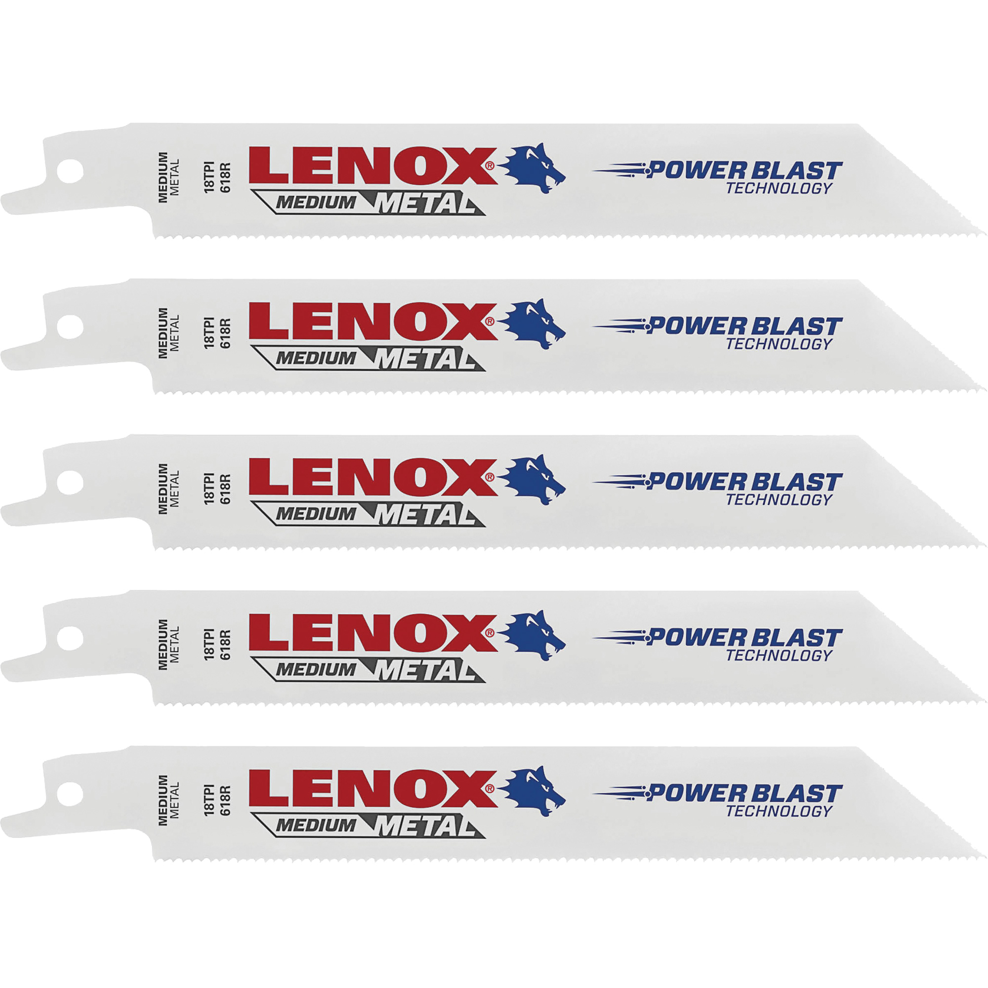 Lames de scie à métaux, Bimétal, 18 Dents par pouce, 6" lo x 3/4" la