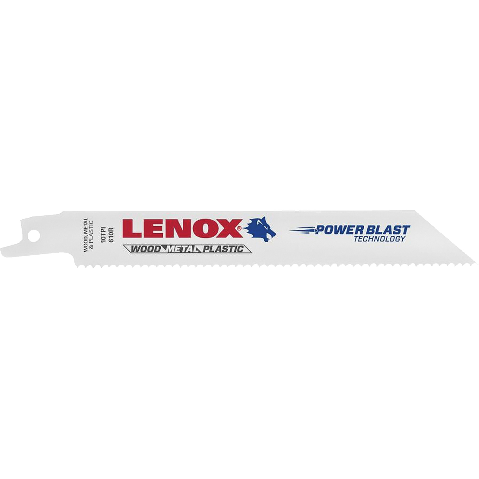 Lames de scie alternative d’usage général, Bimétal, 10 Dents par pouce, 8" lo x 3/4" la