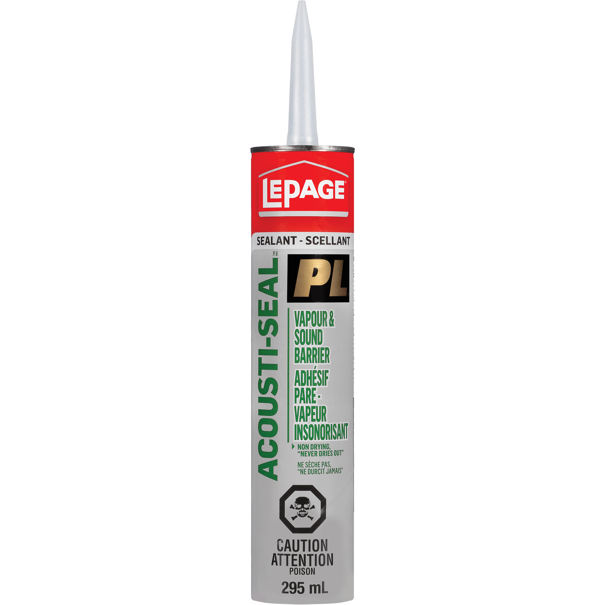 Adhésif pare-vapeur insonorisant PLMD, 295 ml, Tube, Noir
