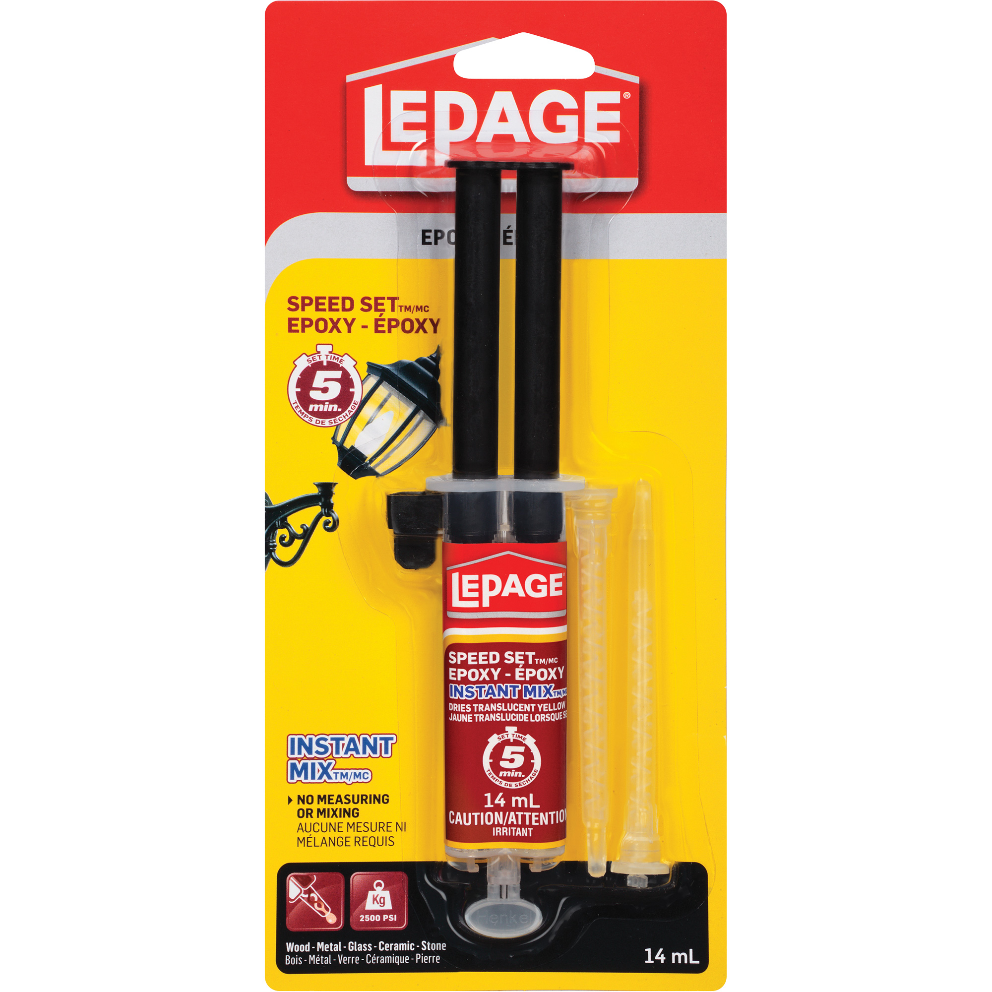 Époxy à séchage rapide, 14 ml, Époxyde, Deux composants, Blanc cassé