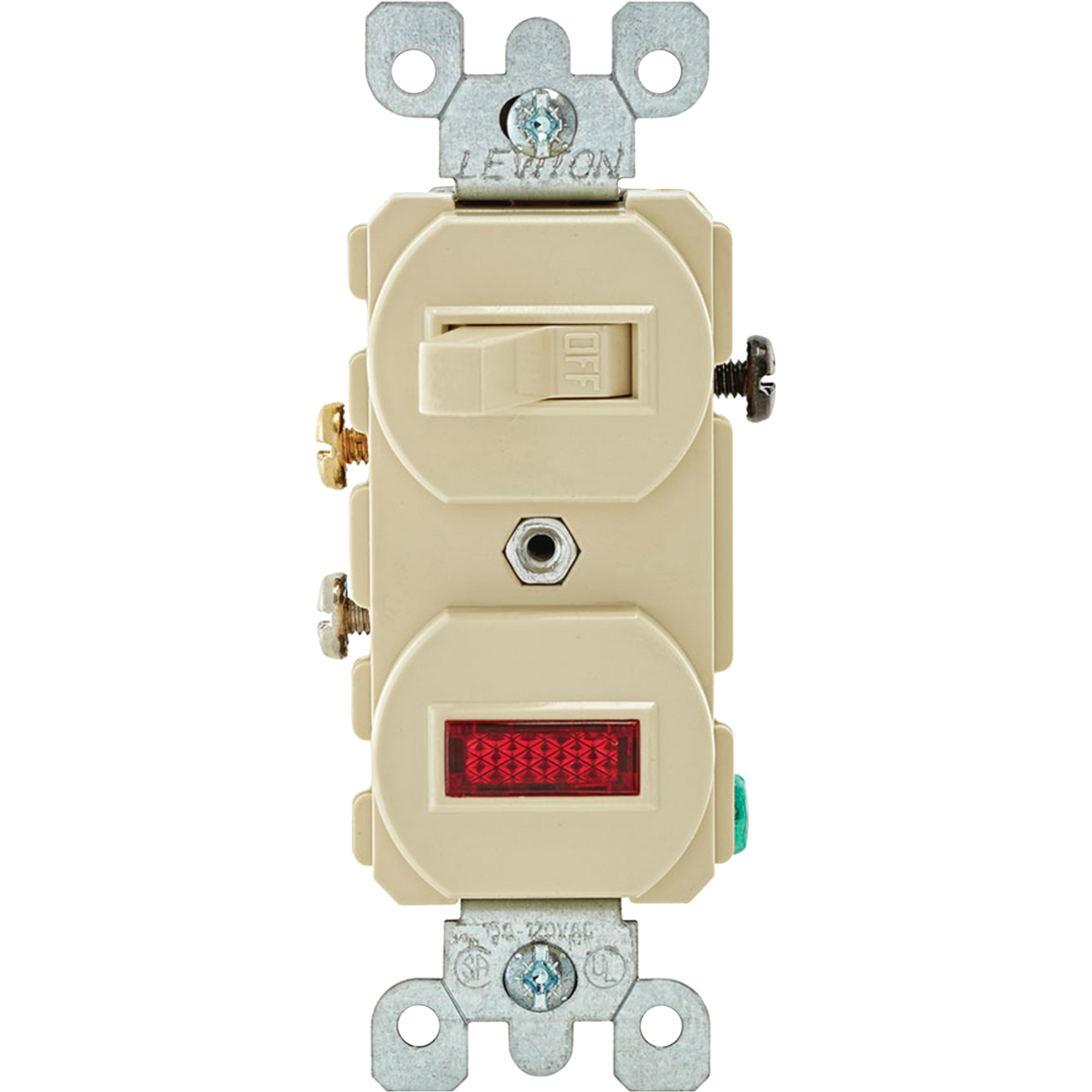 Combinaison interrupteur unipolaire & lampe témoin néon