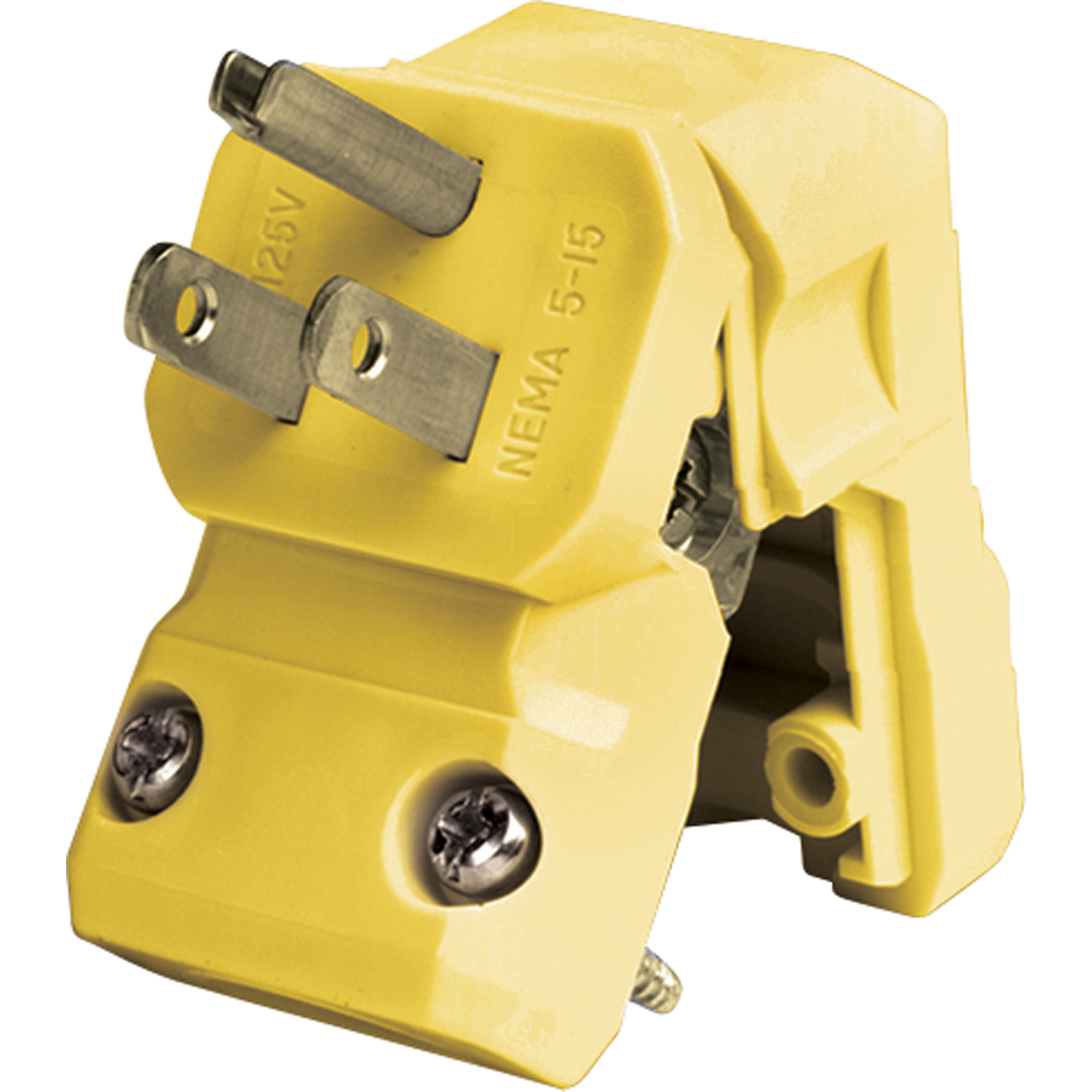 Fiche à lame droite de qualité commerciale, Nylon, 15 A, 125 V