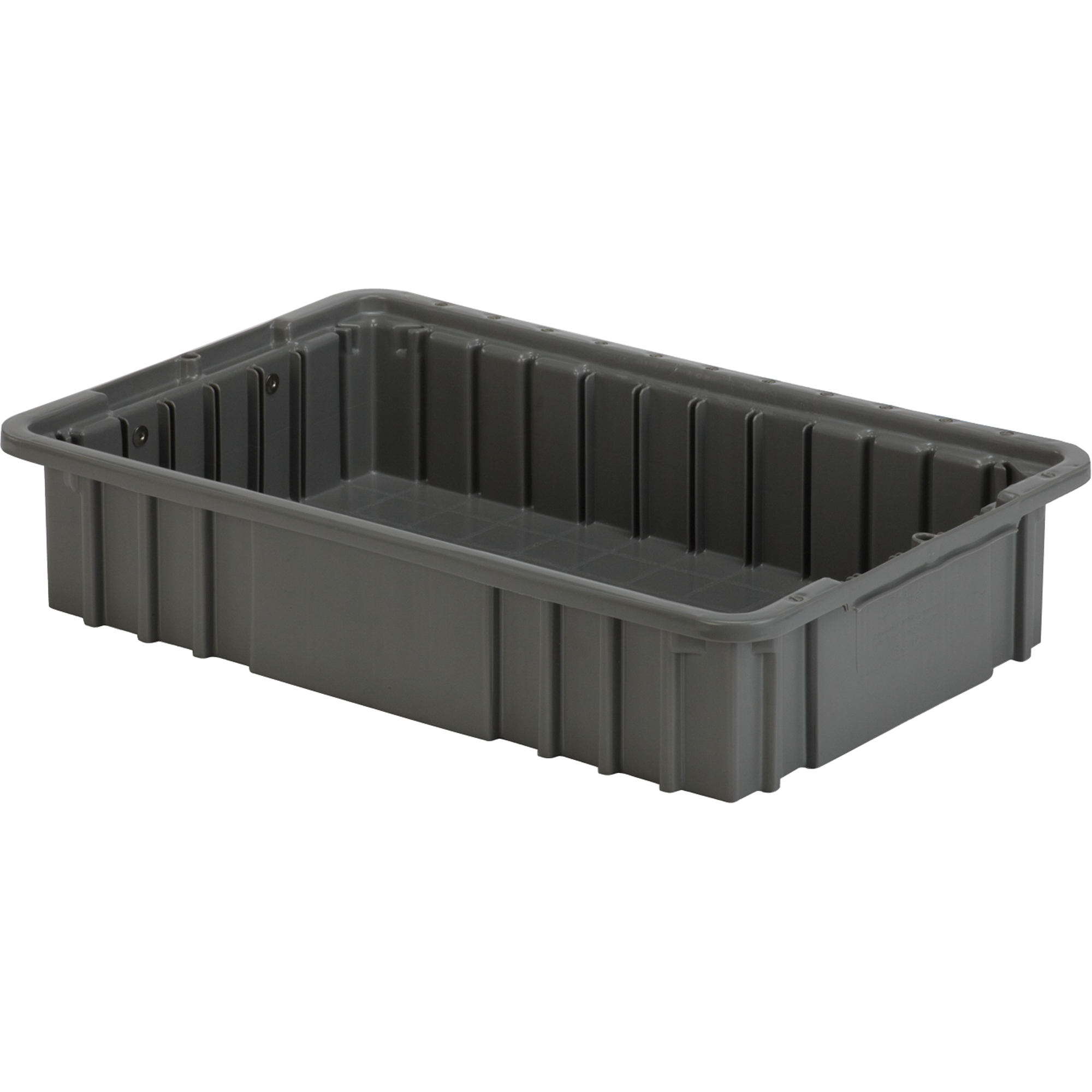 Contenant Divider Box, Polyéthylène, 15,5" la x 9,9" p x 3,5" h, Gris