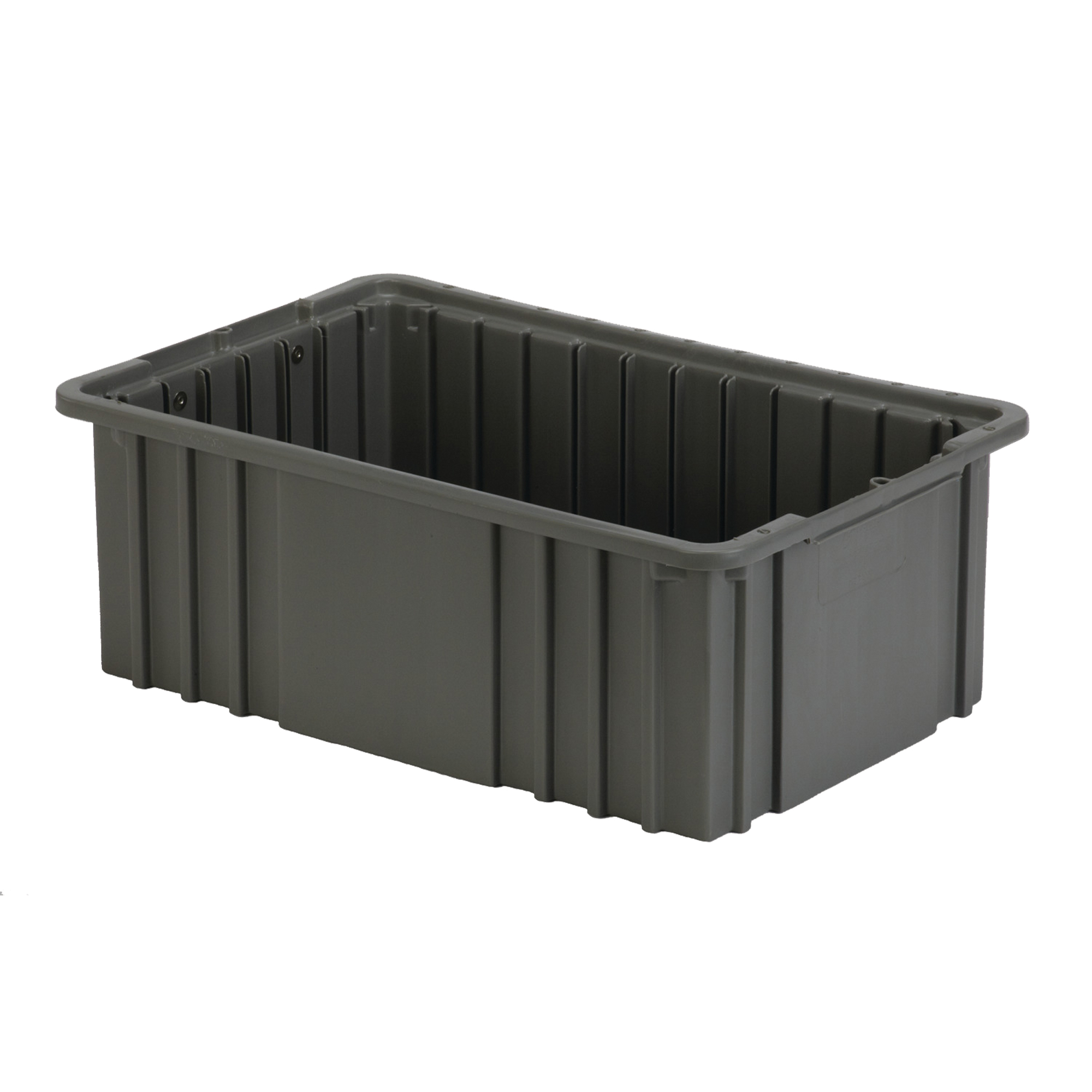 Contenant Divider Box, Polyéthylène, 15,5" la x 9,9" p x 6" h, Gris