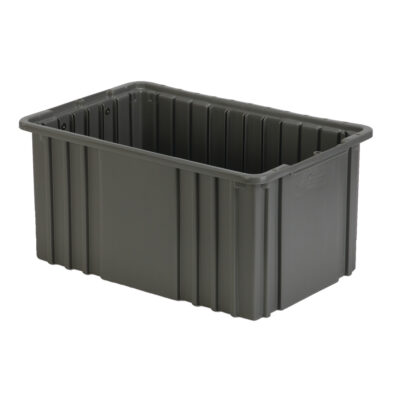 Contenant Divider Box, Polyéthylène, 15,5" la x 9,9" p x 8" h, Gris
