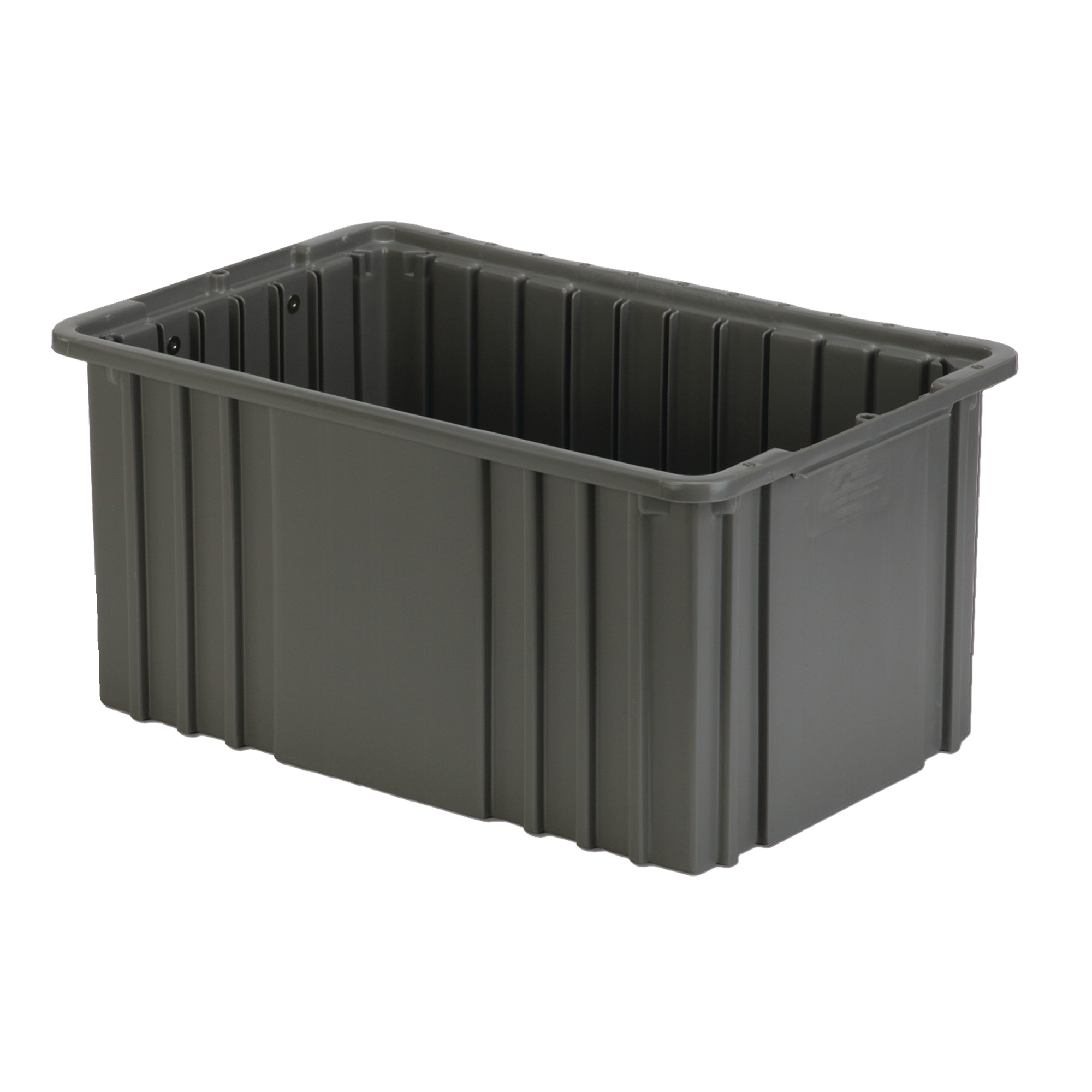 Contenant Divider Box, Polyéthylène, 15,5" la x 9,9" p x 8" h, Gris