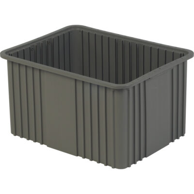 Contenant Divider Box, Polyéthylène, 20,9" la x 15,9" p x 12" h, Gris