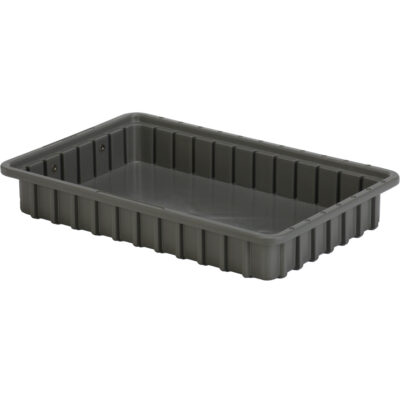 Contenants Divider BoxMD, Polyéthylène, 16,5" la x 10,9" p x 2,5" h, Gris