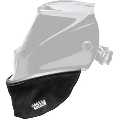 Bavette en cuir refendu pour casque avec joint à ajustement serré, Noir