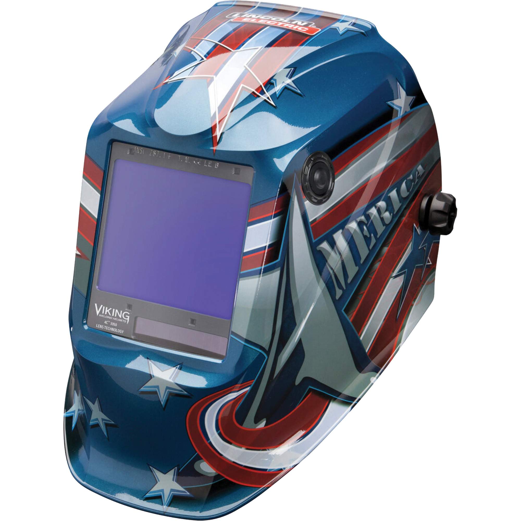 Masque de soudage VIKINGMC 3350 All AmericanMD, 3,74" lo x 3,34" la Champ de vision, Teinte 5 - 13