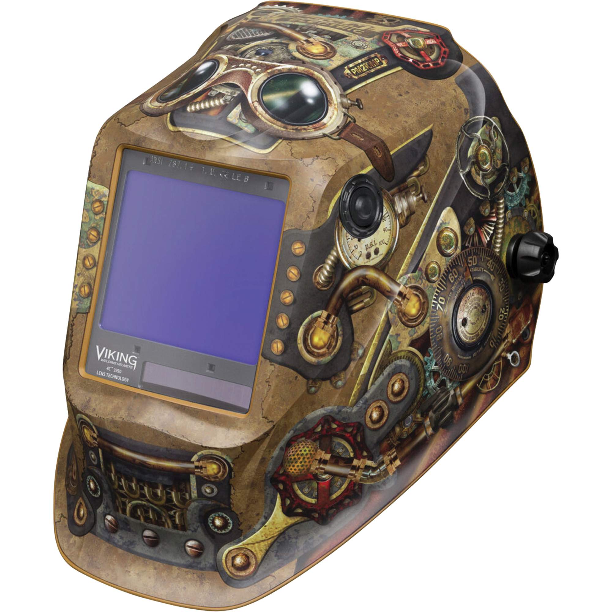 Masque de soudage VIKINGMC 3350 SteampunkMC, 3,74" lo x 3,34" la Champ de vision, Teinte 5 - 13