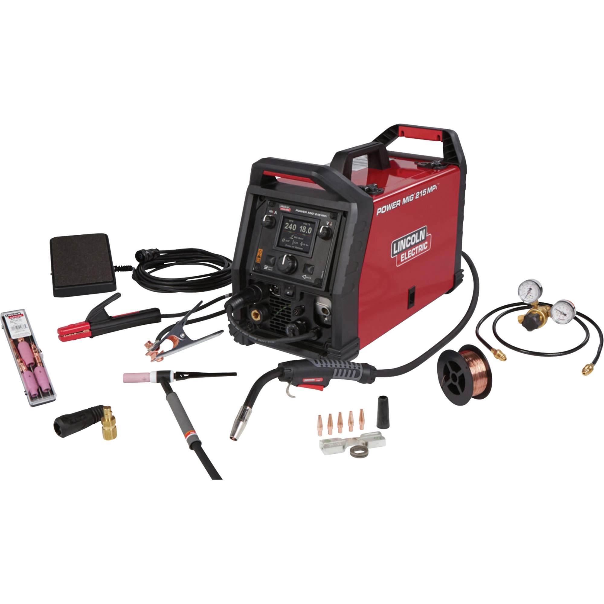 Soudeuse à procédé multiple POWER MIGMD 215 MPiMC TIG One-PakMD, 120 V/230 V, 1 Ph, 60 Hz
