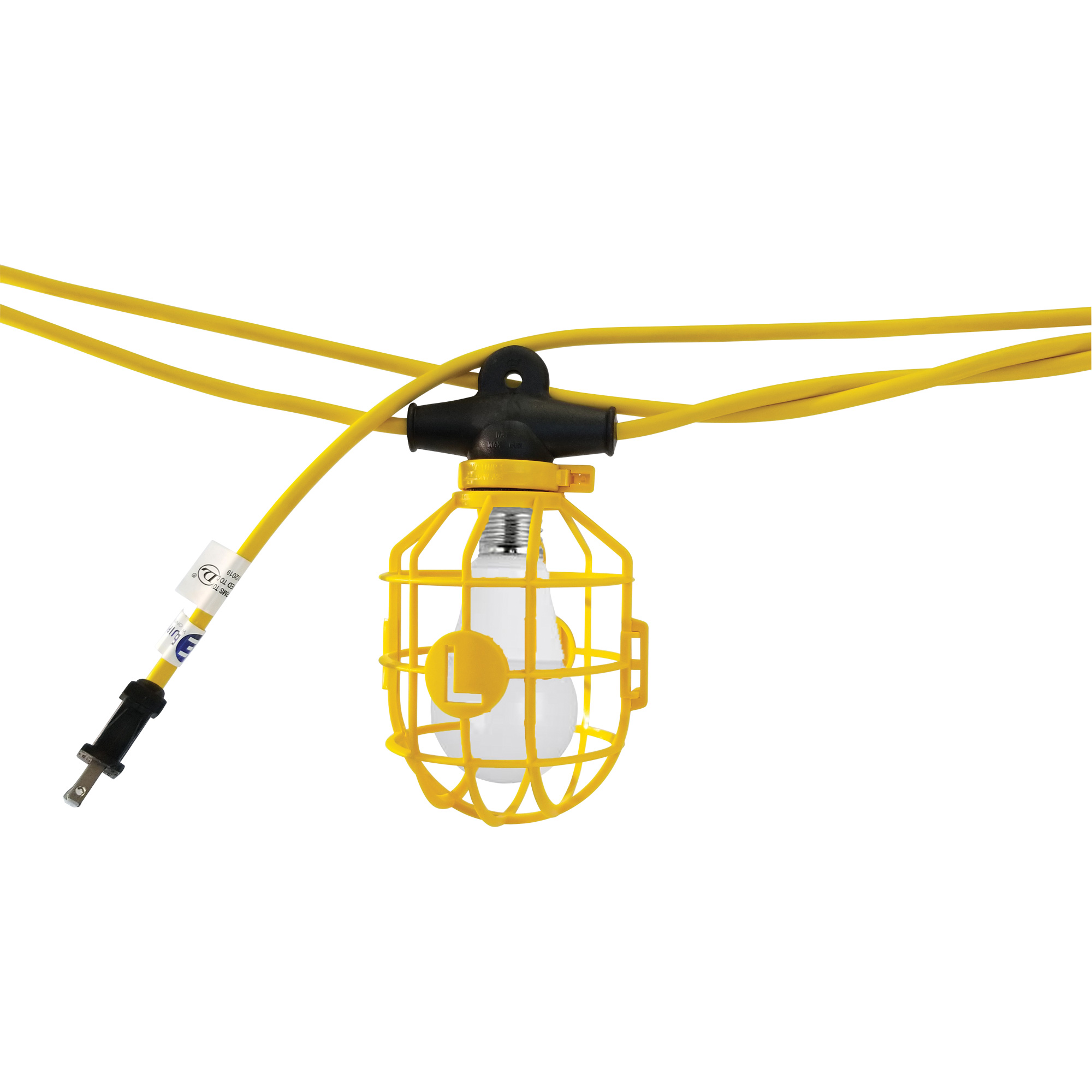 Chaînes de lumières DEL avec connecteur, 10 Lumières, 1200" lo, Boîtier en Plastique
