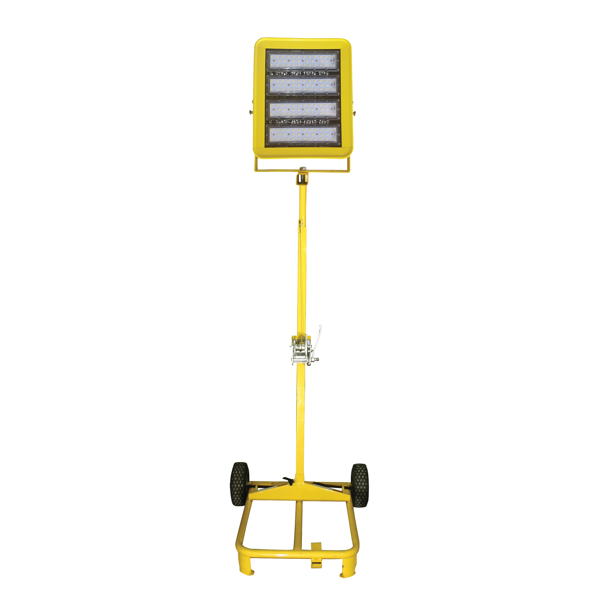 Chariot d'éclairage à tête unique avec treuil, DEL, 200 W, 30000 lumens, Boîtier en Aluminium
