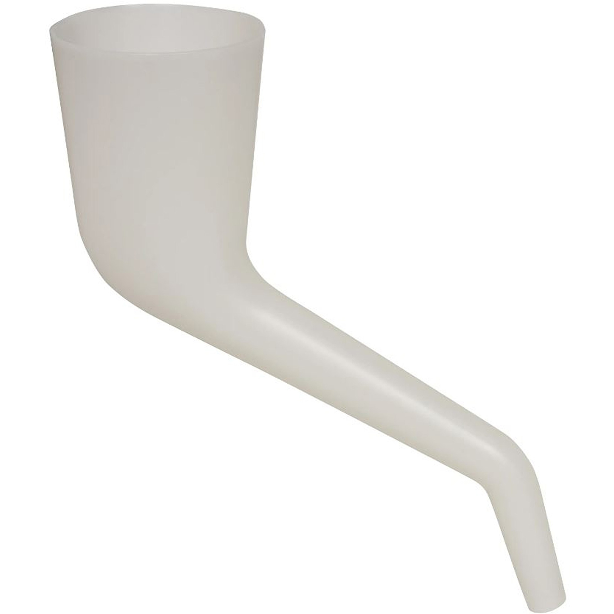 Entonnoir translucide à angle droit, Plastique