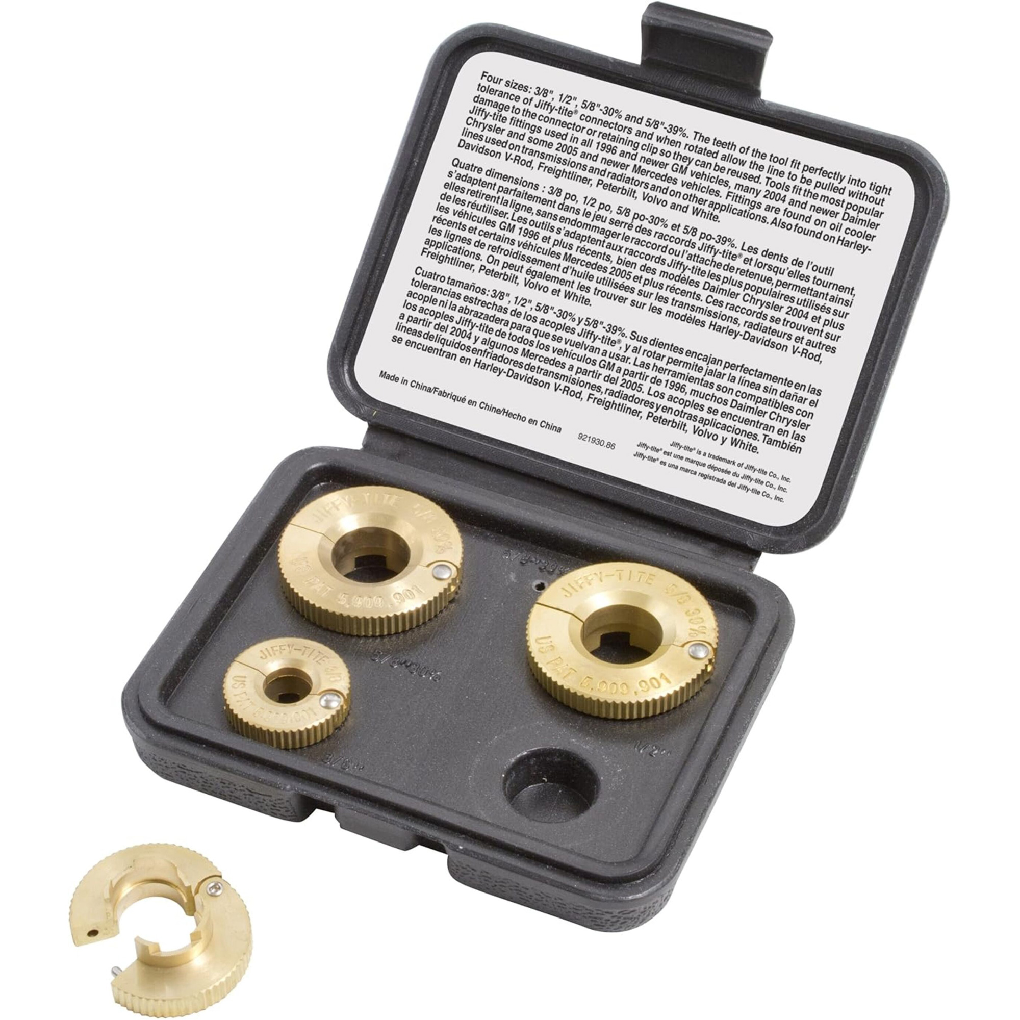 Jeu de déconnexions Jiffy-tite à profil bas, 4 mcx