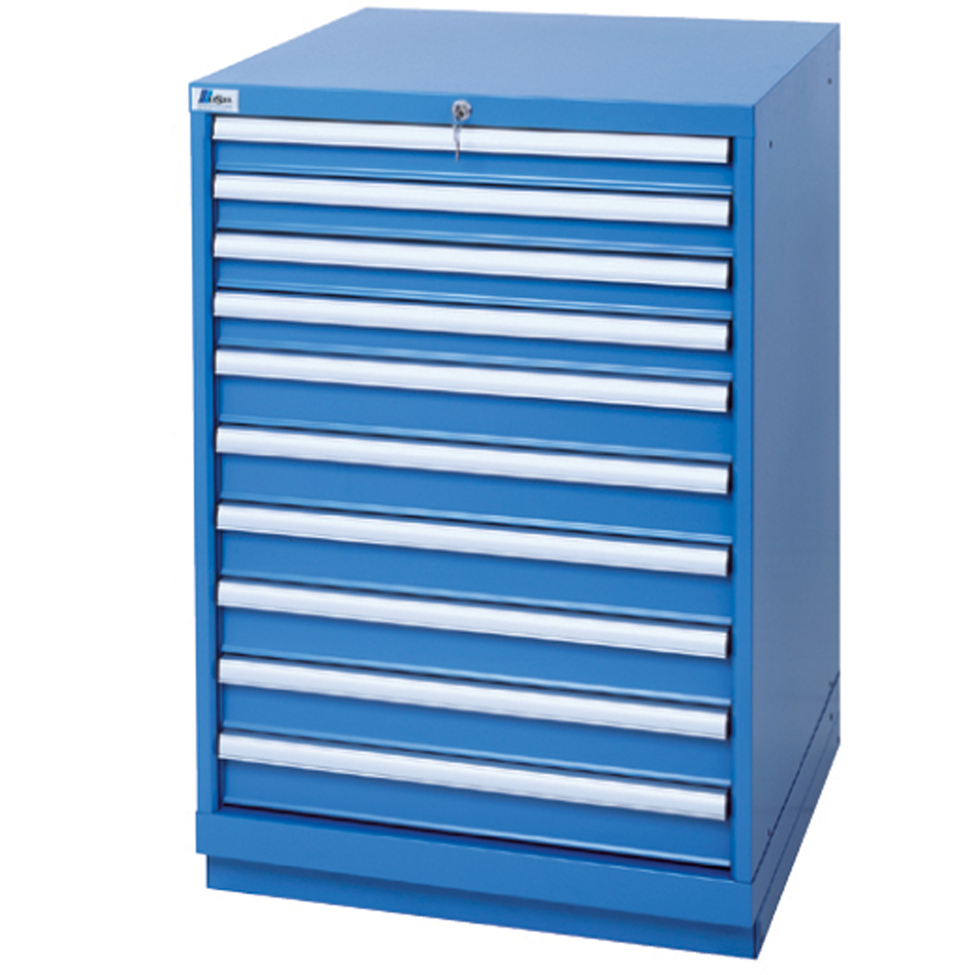 Armoires de rangement avec tiroirs, 10 tiroirs, 28-1/4" la x 28-1/2" p x 41-3/4" h, Bleu brillant
