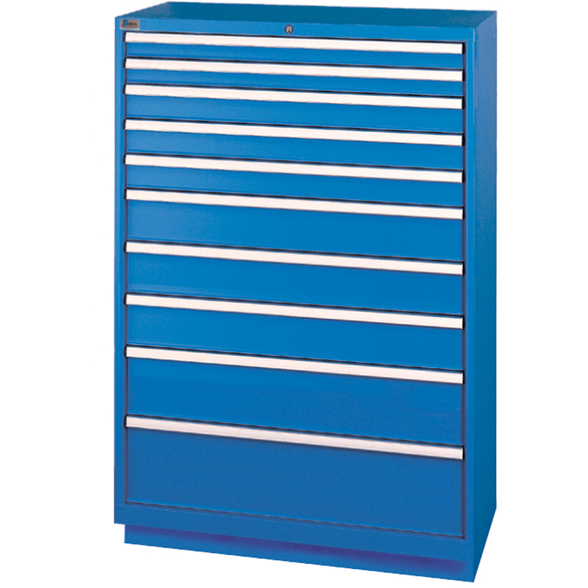 Armoires de rangement avec tiroirs, 10 tiroirs, 40-1/4" la x 22-1/2" p x 59-1/2" h, Bleu brillant