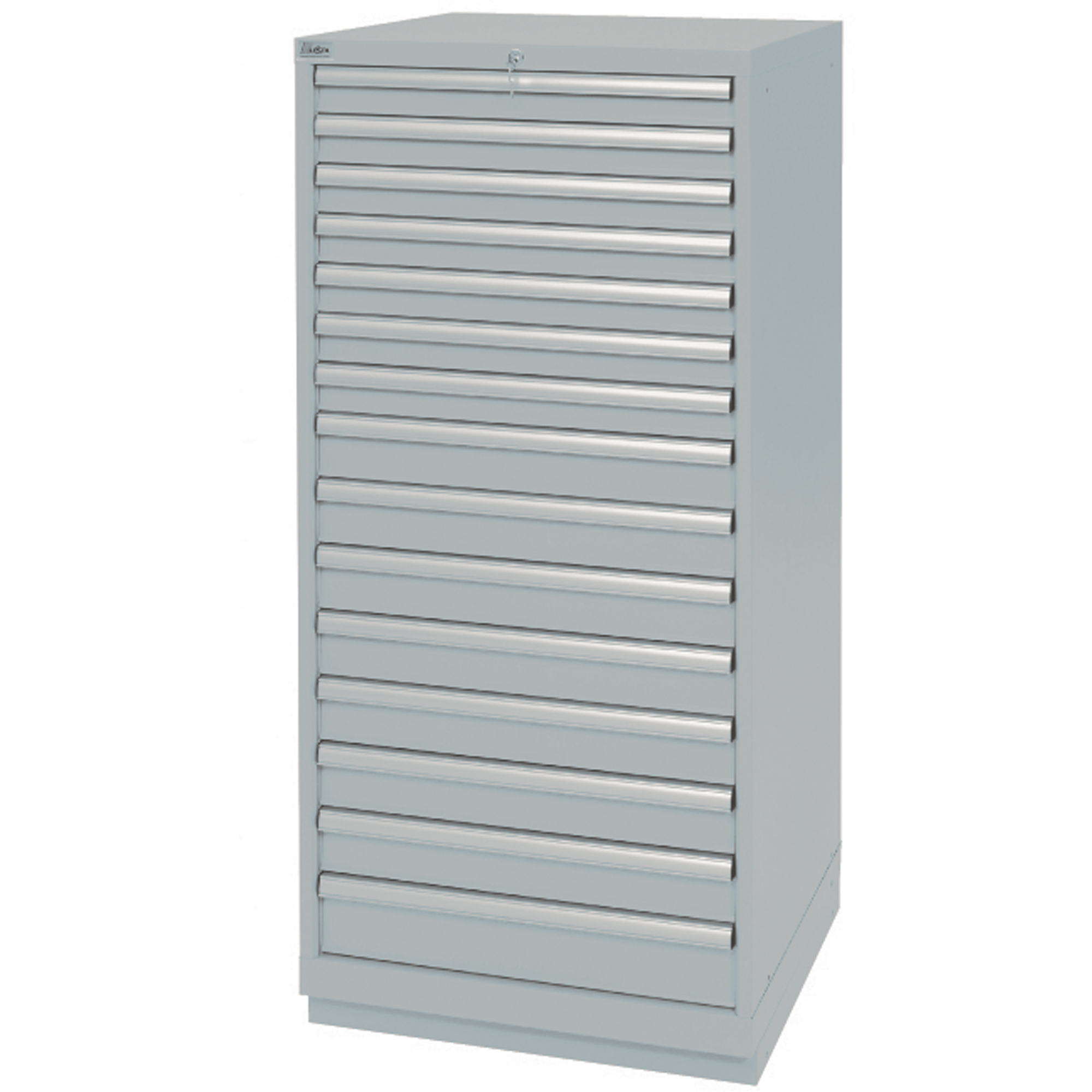 Armoires de rangement avec tiroirs, 15 tiroirs, 28-1/4" la x 28-1/2" p x 59-1/2" h, Gris