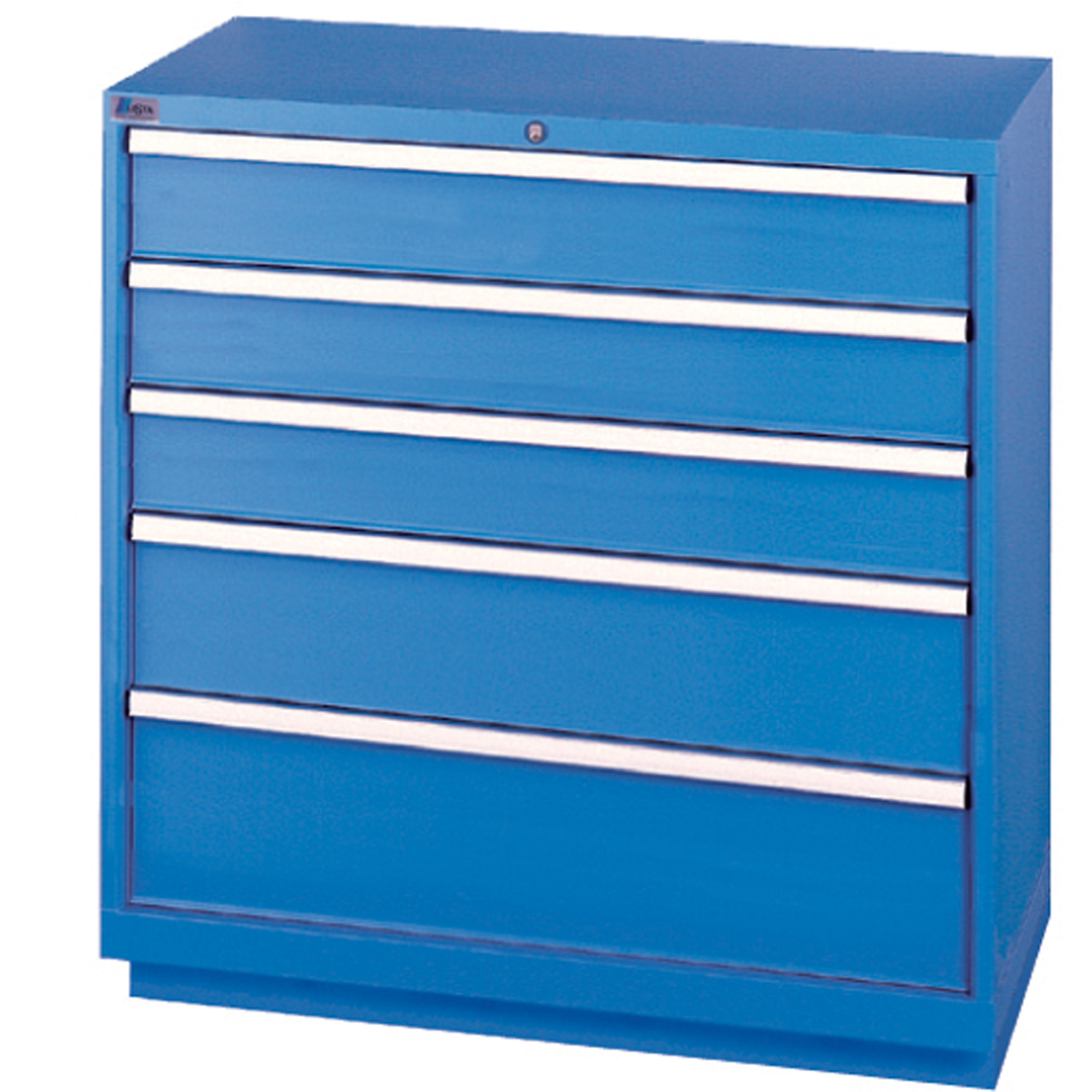 Armoires de rangement avec tiroirs, 5 tiroirs, 40-1/4" la x 22-1/2" p x 41-3/4" h, Bleu brillant