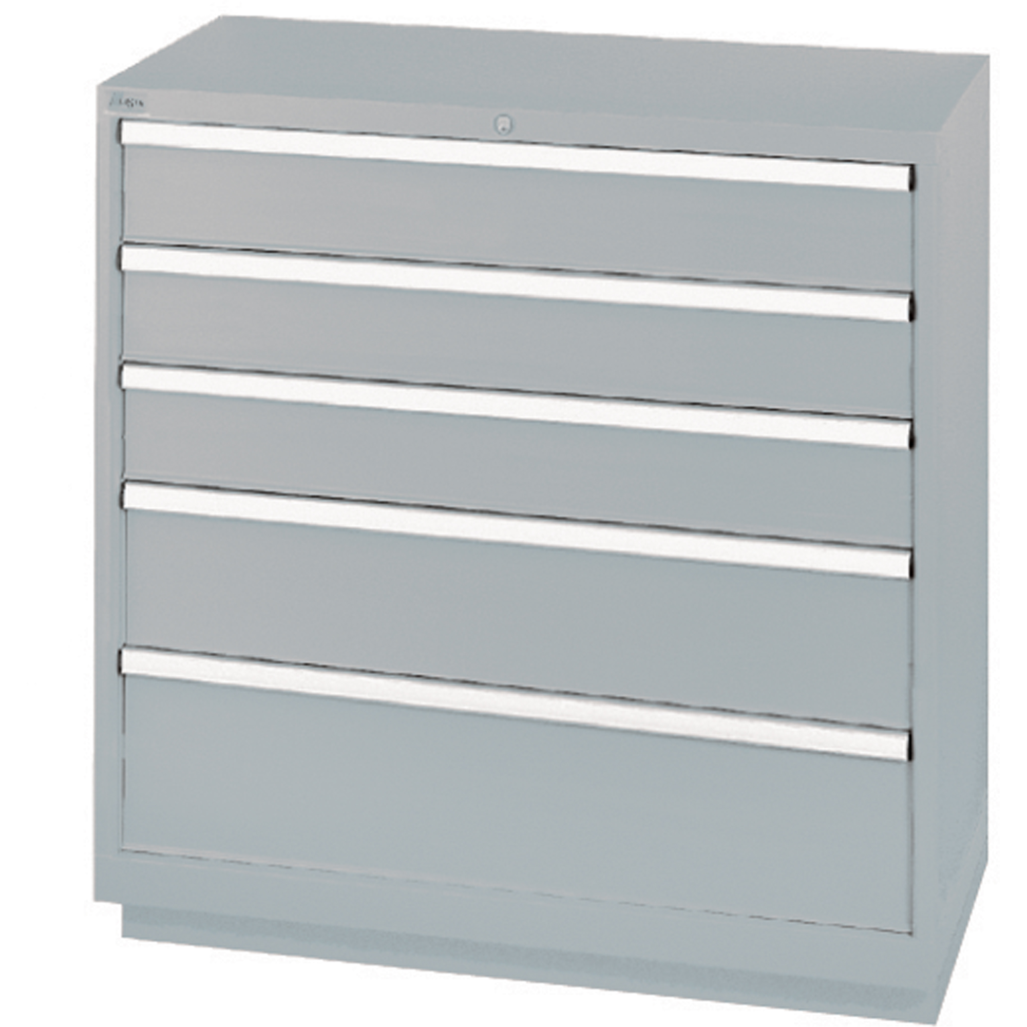 Armoires de rangement avec tiroirs, 5 tiroirs, 40-1/4" la x 22-1/2" p x 41-3/4" h, Gris