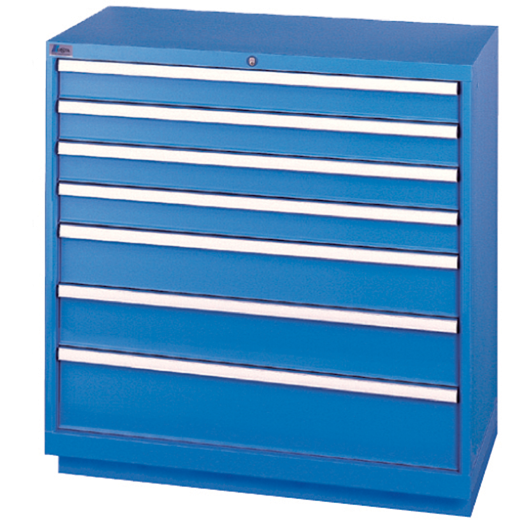 Armoires de rangement avec tiroirs, 7 tiroirs, 40-1/4" la x 22-1/2" p x 41-3/4" h, Bleu brillant