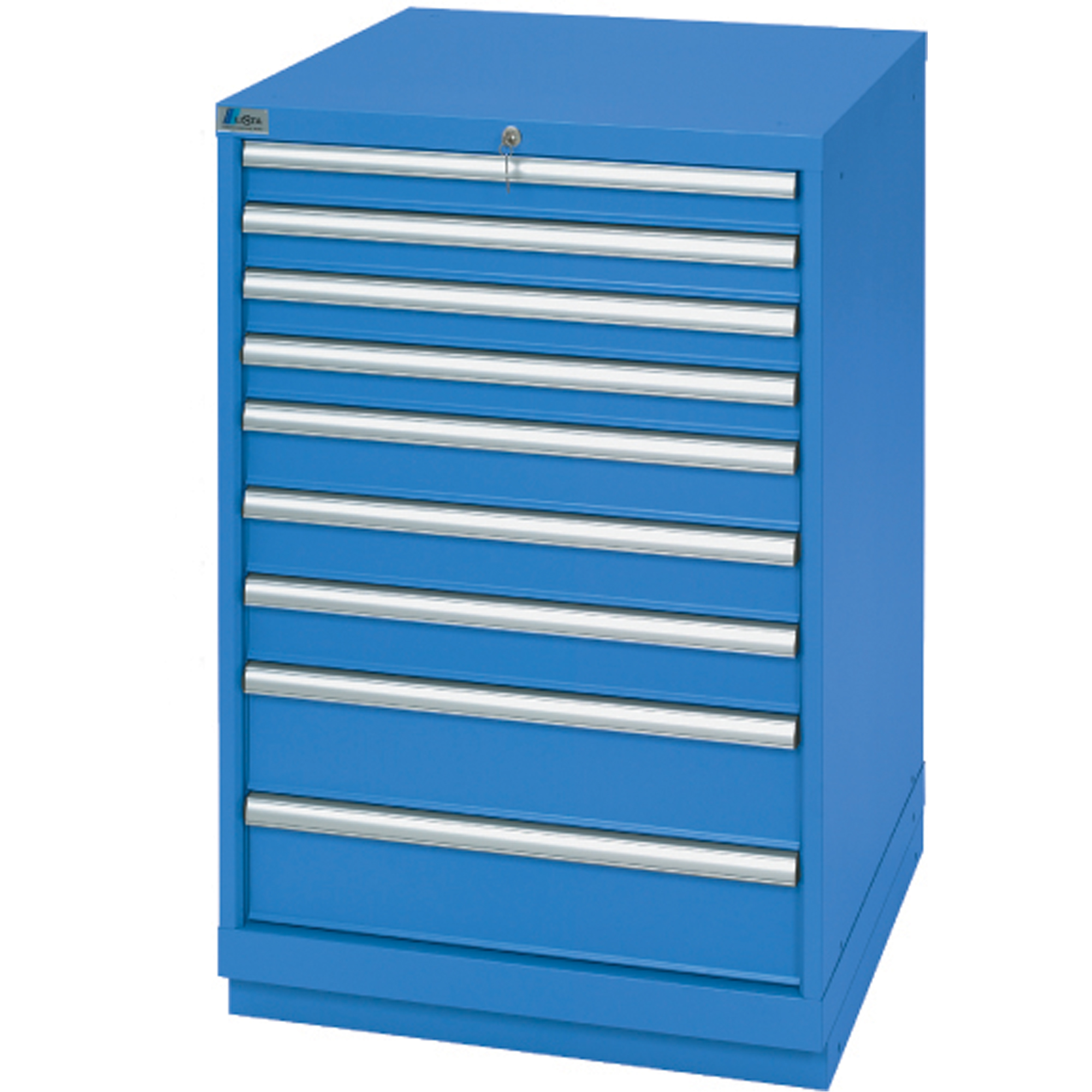 Armoires de rangement avec tiroirs, 9 tiroirs, 28-1/4" la x 28-1/2" p x 41-3/4" h, Bleu brillant
