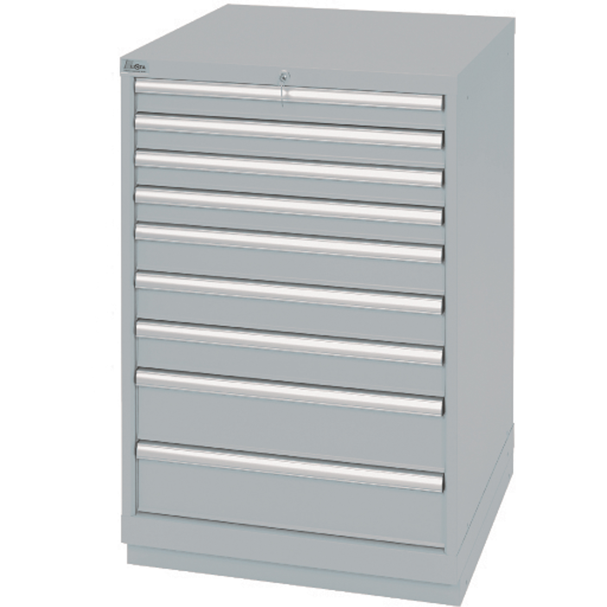 Armoires de rangement avec tiroirs, 9 tiroirs, 28-1/4" la x 28-1/2" p x 41-3/4" h, Gris