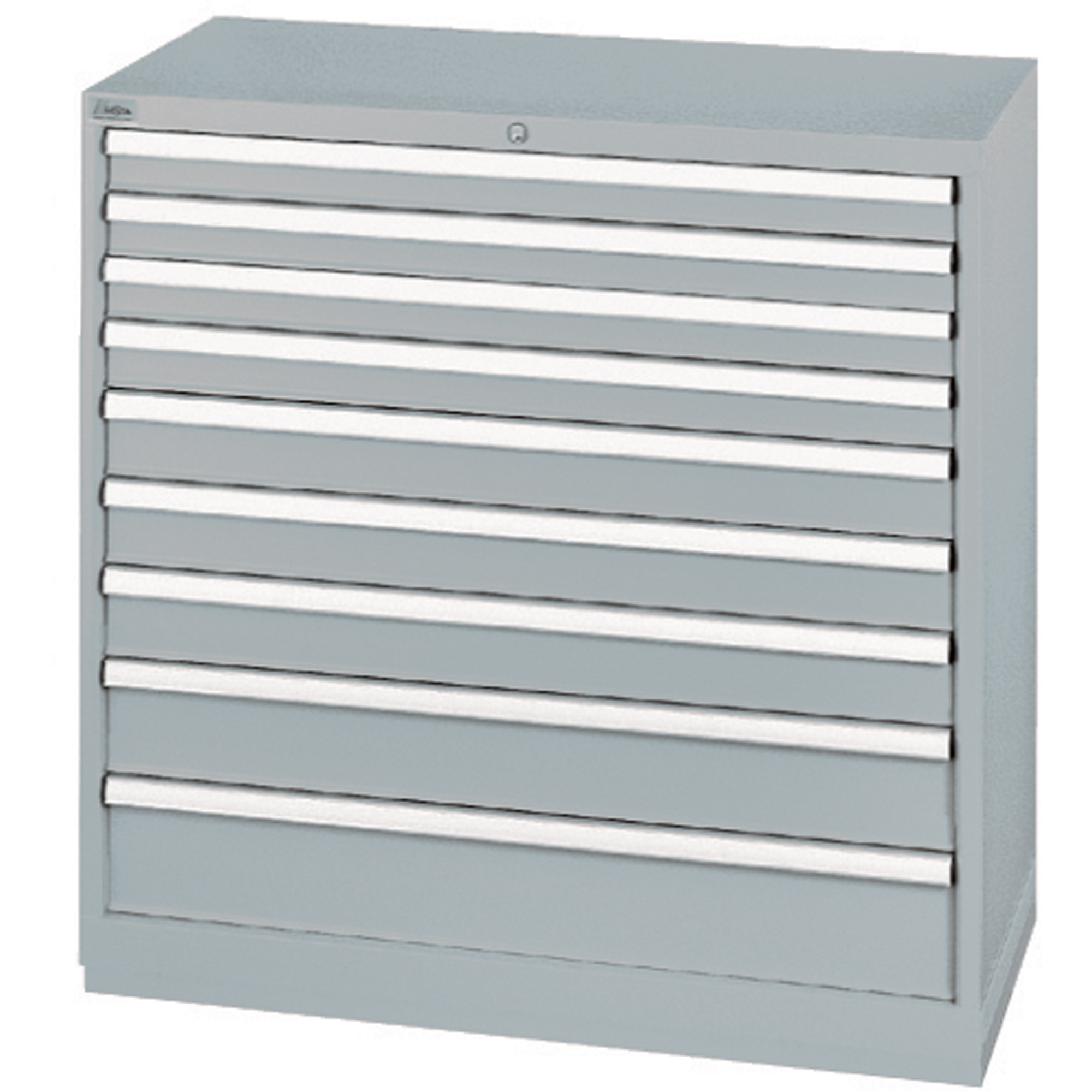 Armoires de rangement avec tiroirs, 9 tiroirs, 40-1/4" la x 22-1/2" p x 41-3/4" h, Gris