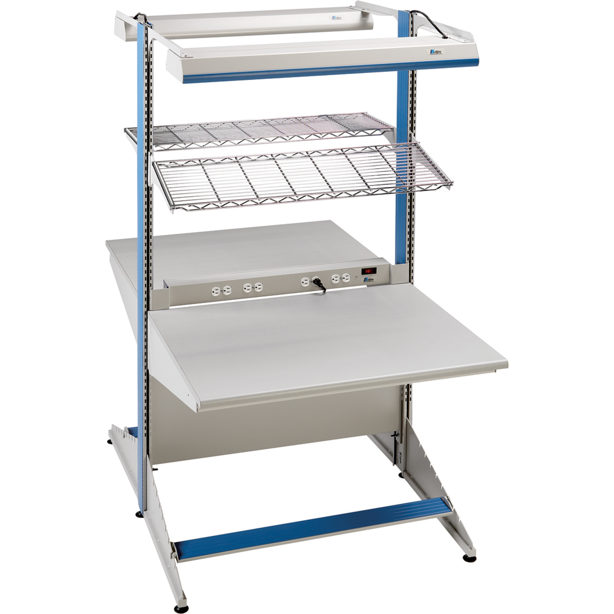 Postes de travail modulaires ergonomiques - Exemples de configurations - A-DC Ajouts de coin à deux côtés, 36" la x 56" p x 84" h, Ajout de coin à deux côtés