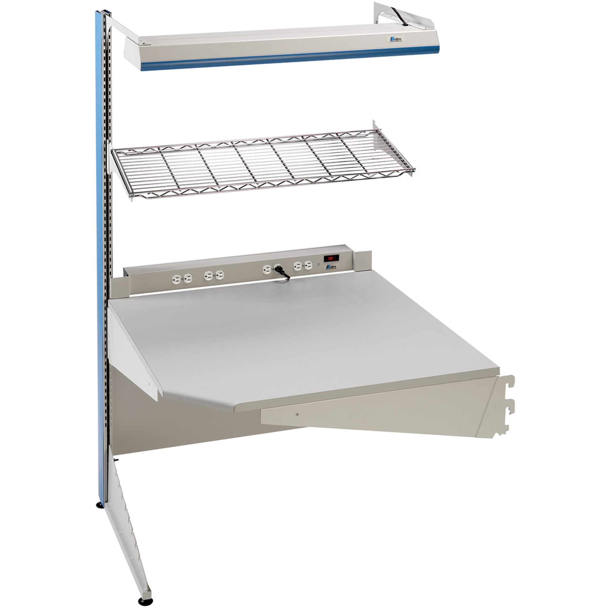 Postes de travail modulaires ergonomiques - Exemples de configurations - A-SC Ajouts de coin à un côté, 36" la x 28" p x 84" h, Ajout de coin à un côté