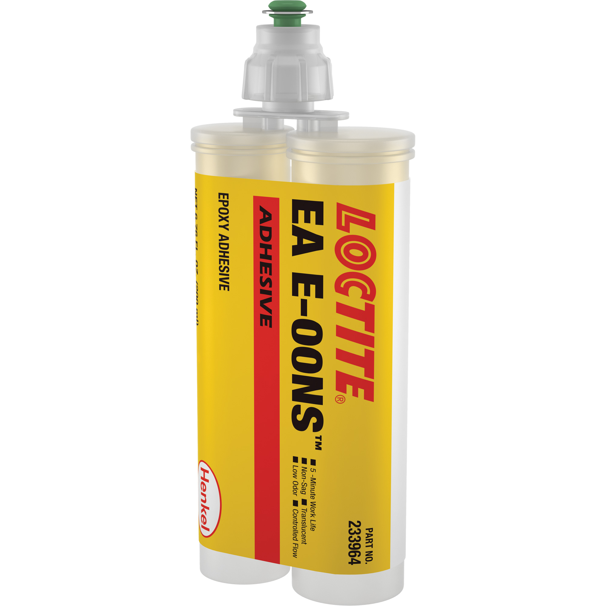 Adhésif époxyde E-00NSMC HysolMD, 200 ml, Cartouche double, Deux composants, Translucide