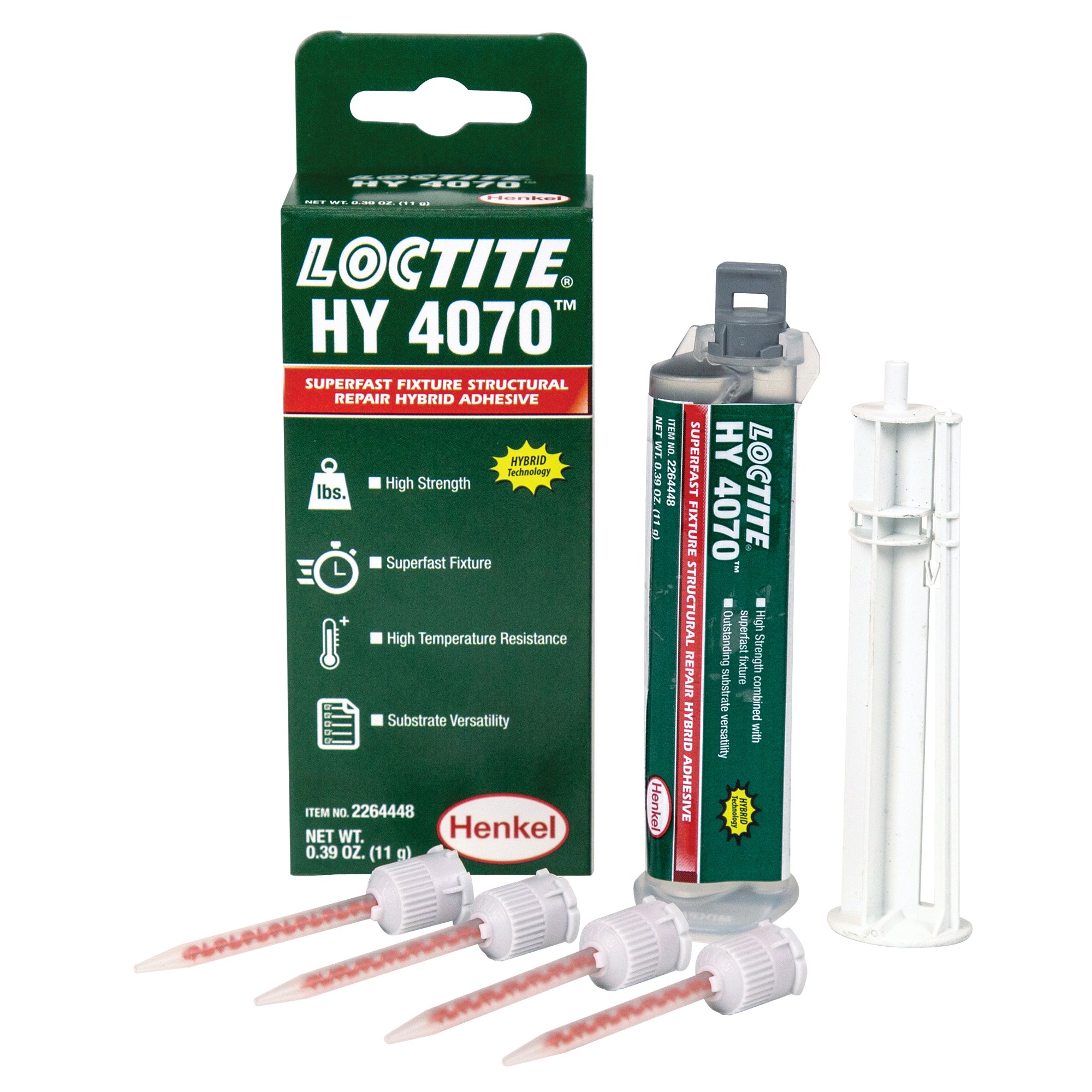 Adhésif hybride pour réparations structurales HY 4070MC, Deux composants, Cartouche double, 11 g, Blanc cassé