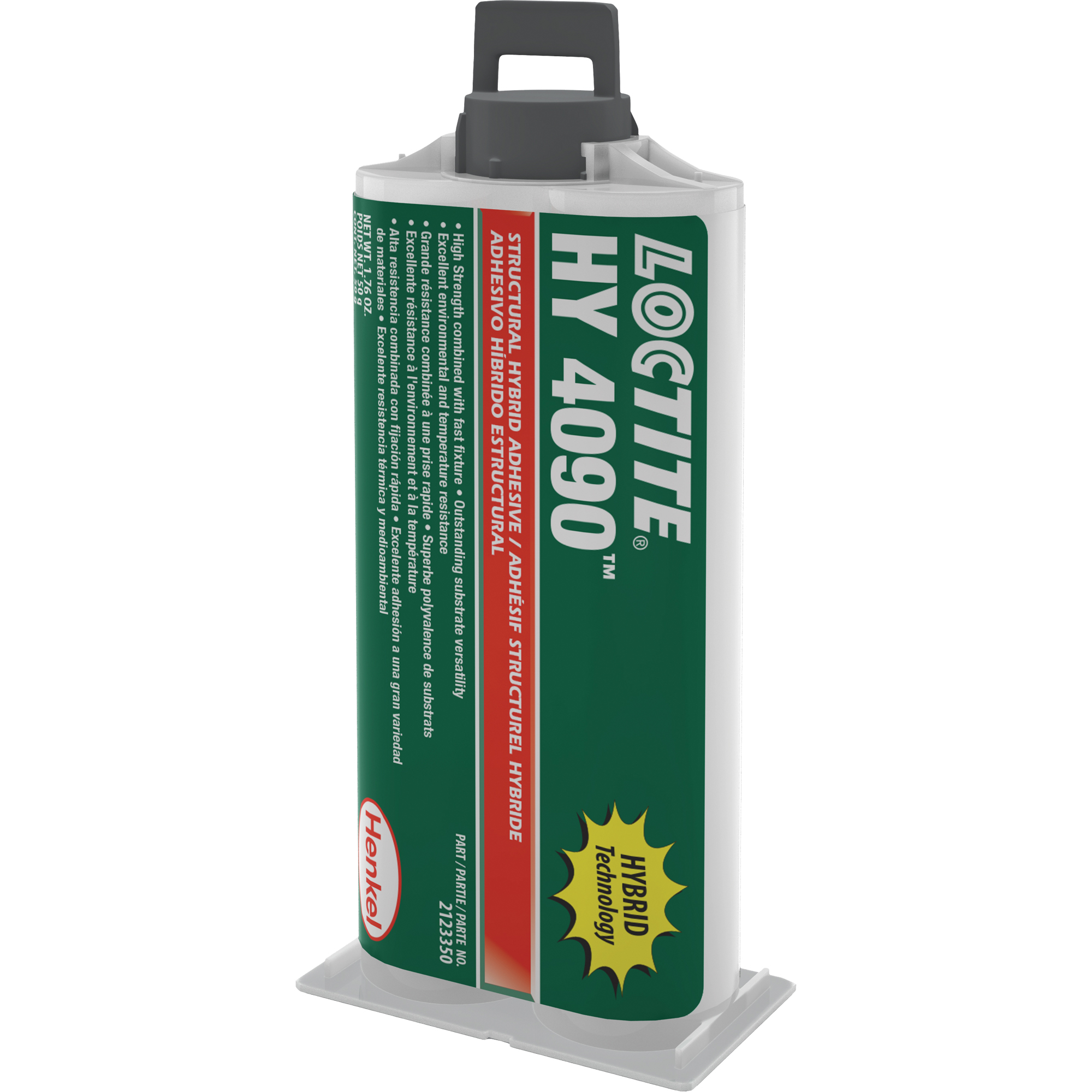 Adhésif hybride pour réparations structurales HY 4090MC, Deux composants, Cartouche double, 50 g, Blanc cassé