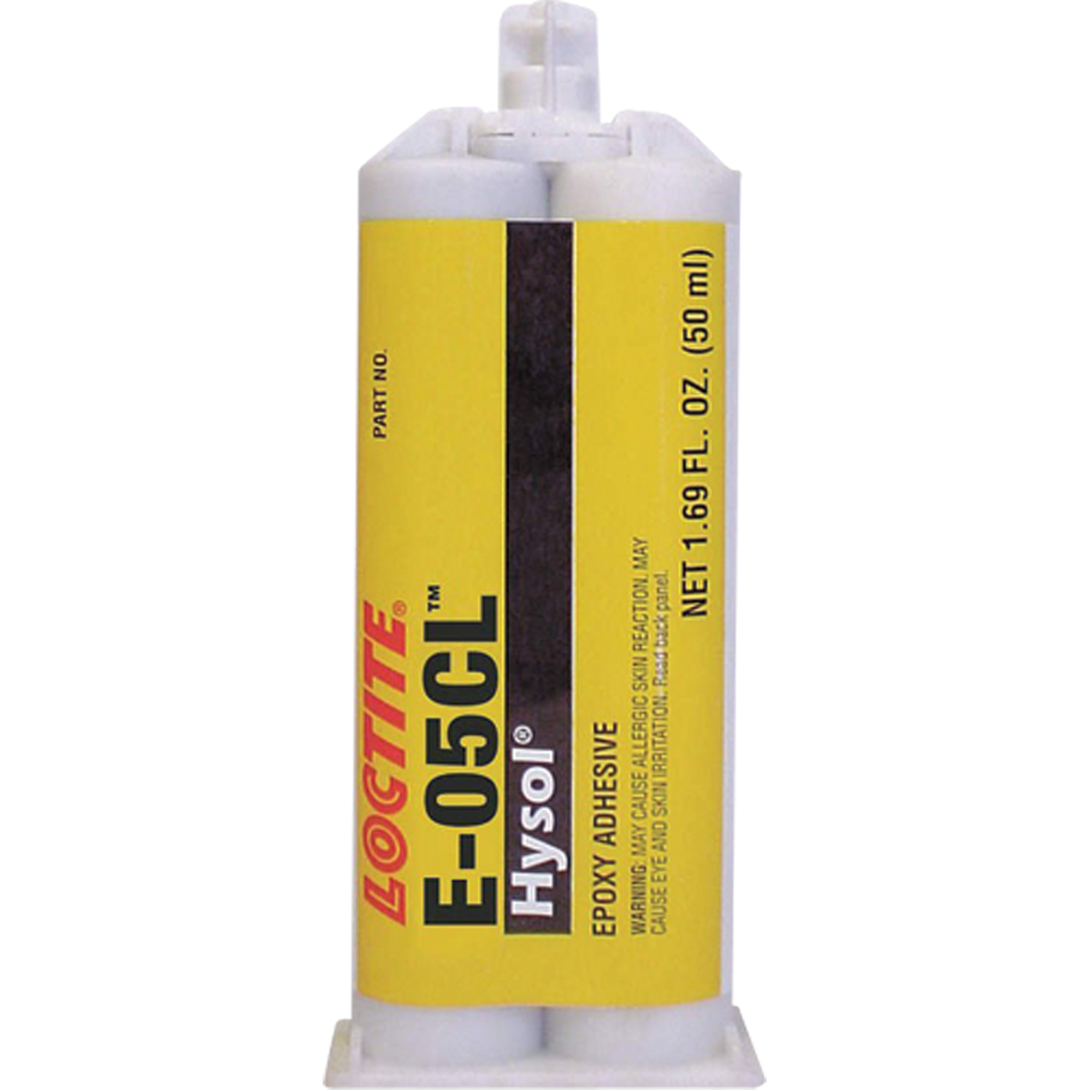 Adhésif HysolMC E-05CL, 50 ml, Cartouche double, Deux composants, Transparent