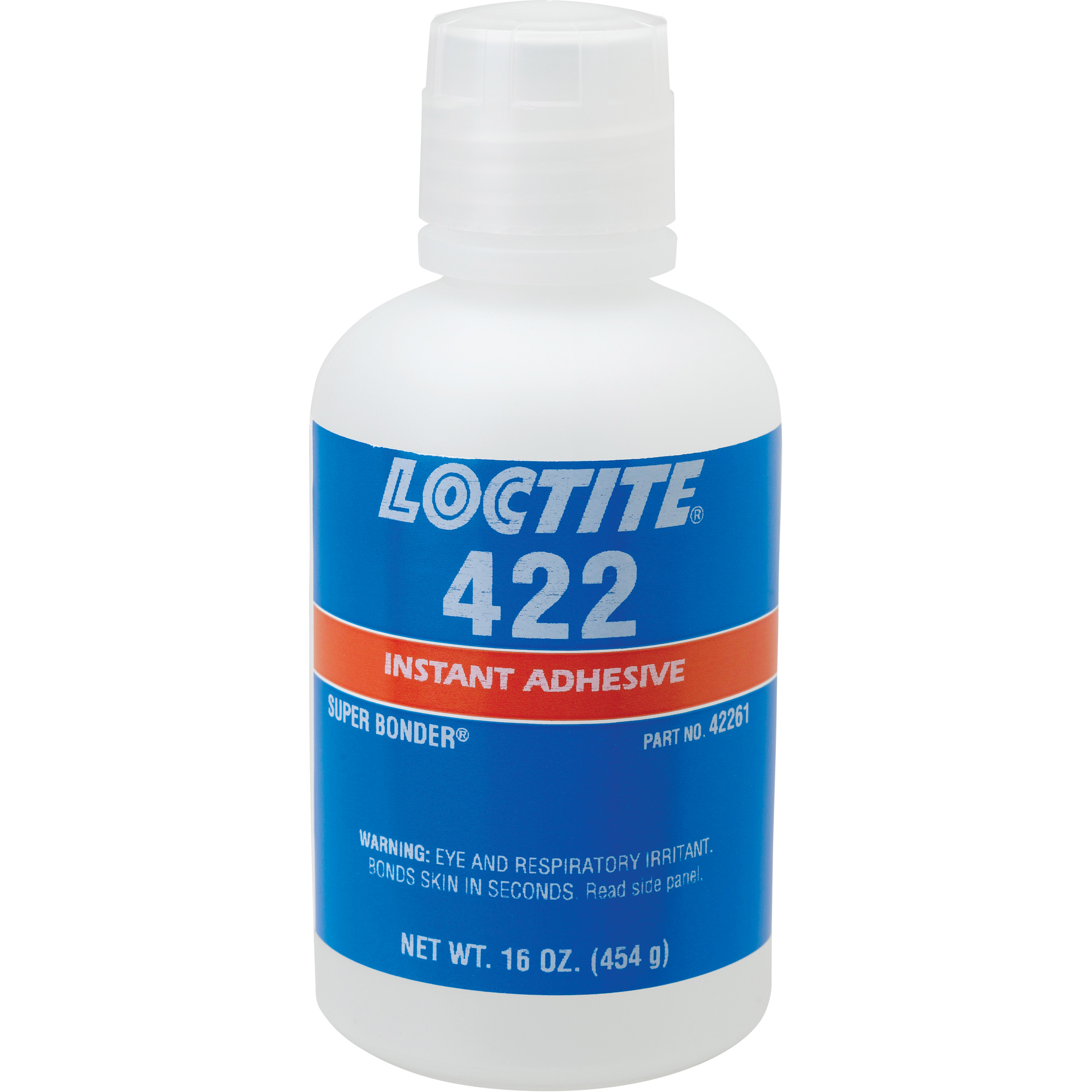 Adhésif instantané 422 Super BonderMD, Transparent, Bouteille, 16 oz