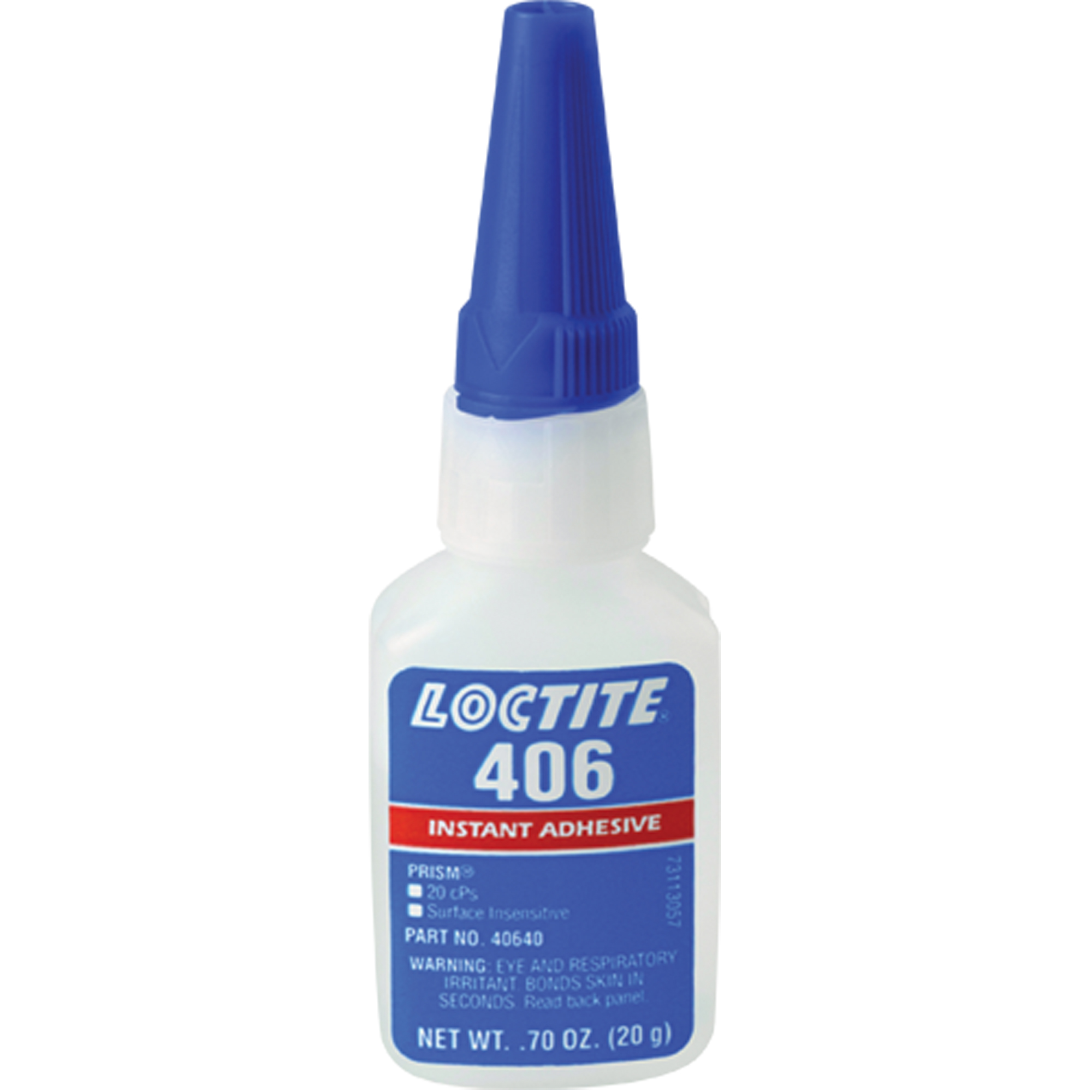 Adhésif instantané PrismMC 406, Transparent, Bouteille, 0,7 liq. oz.
